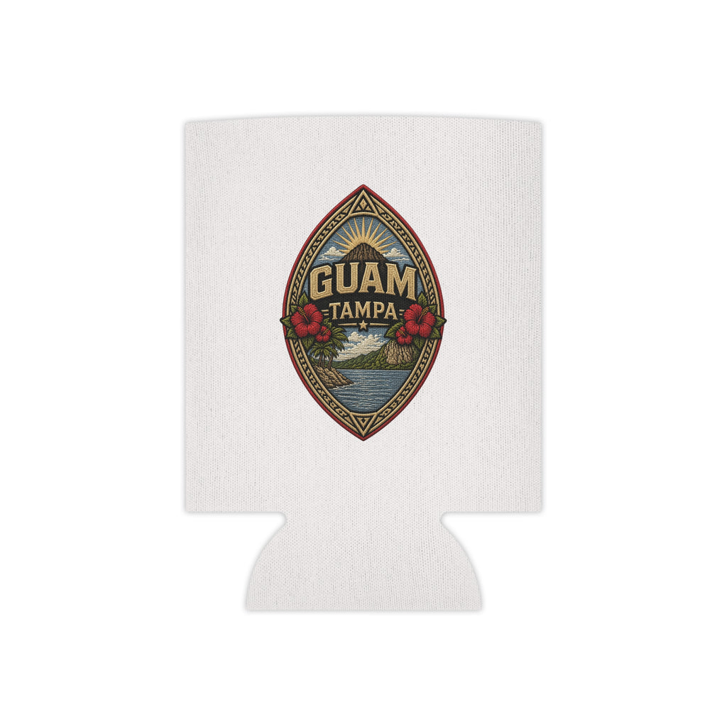 WHITE Guam Seal Tampa Can Cooler/Koozie