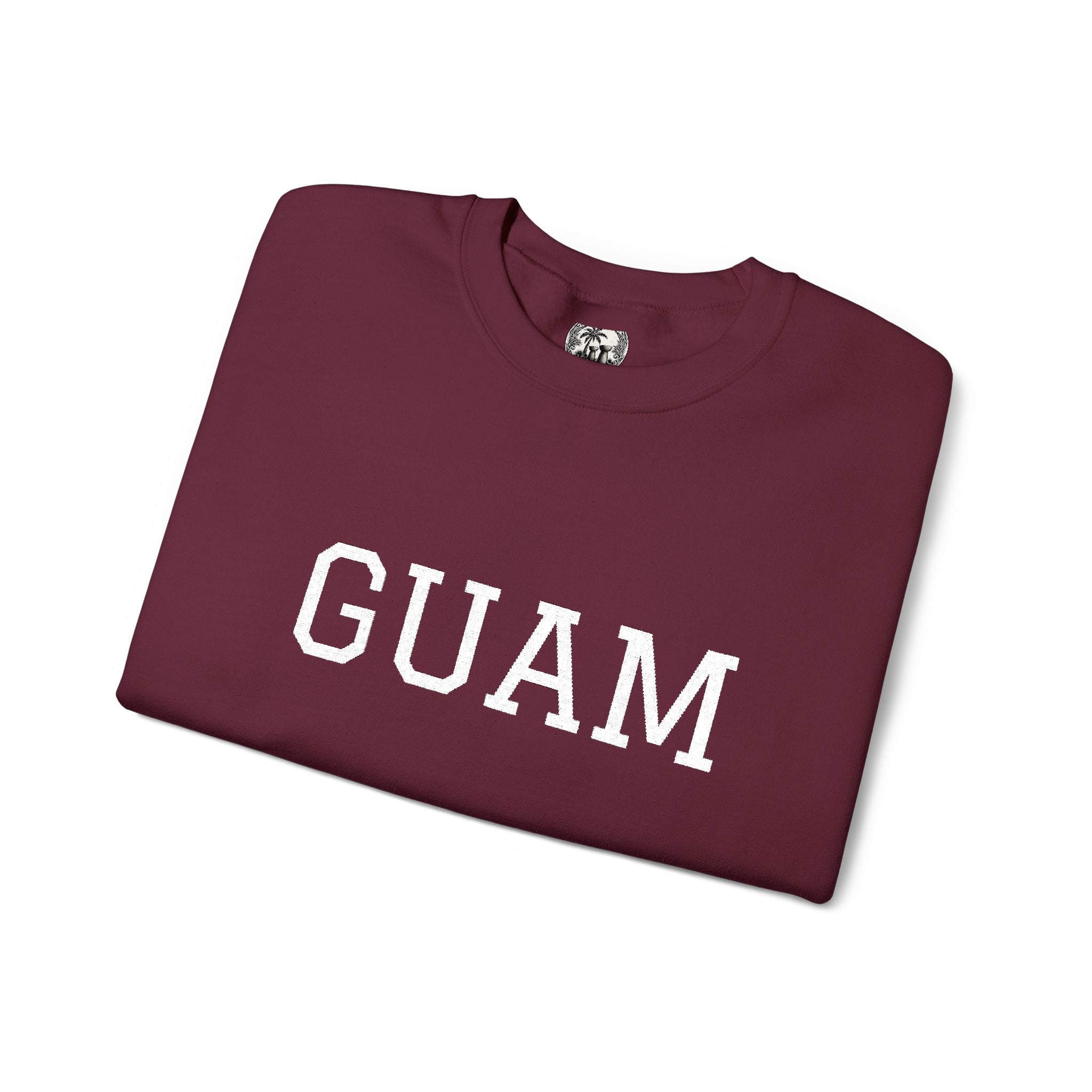 Guam EmbroideredCrewneck Sweatshirt | Personalized Text