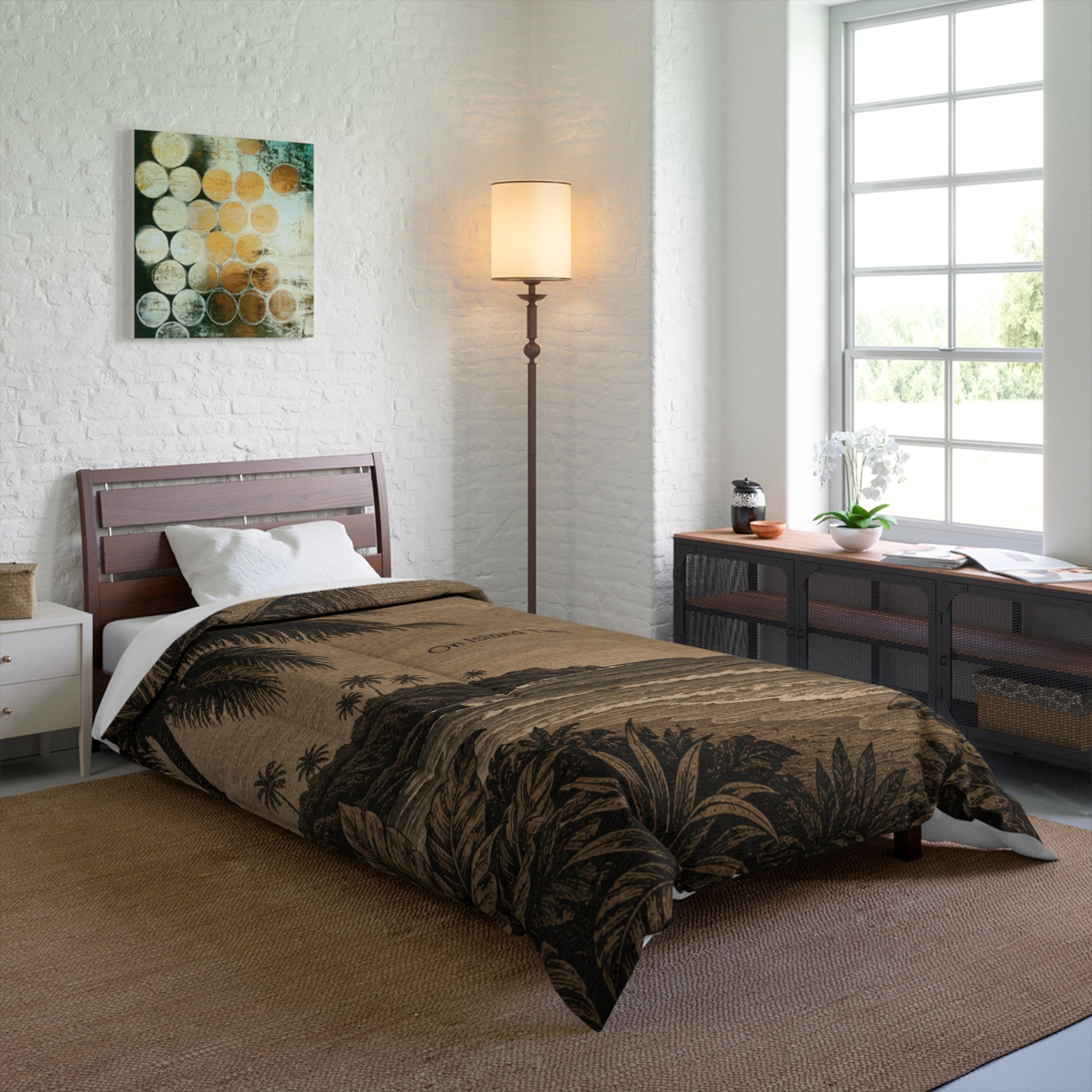 Personalized Island Comforter | Various Sizes (Add your own image and text or use one of our own images)