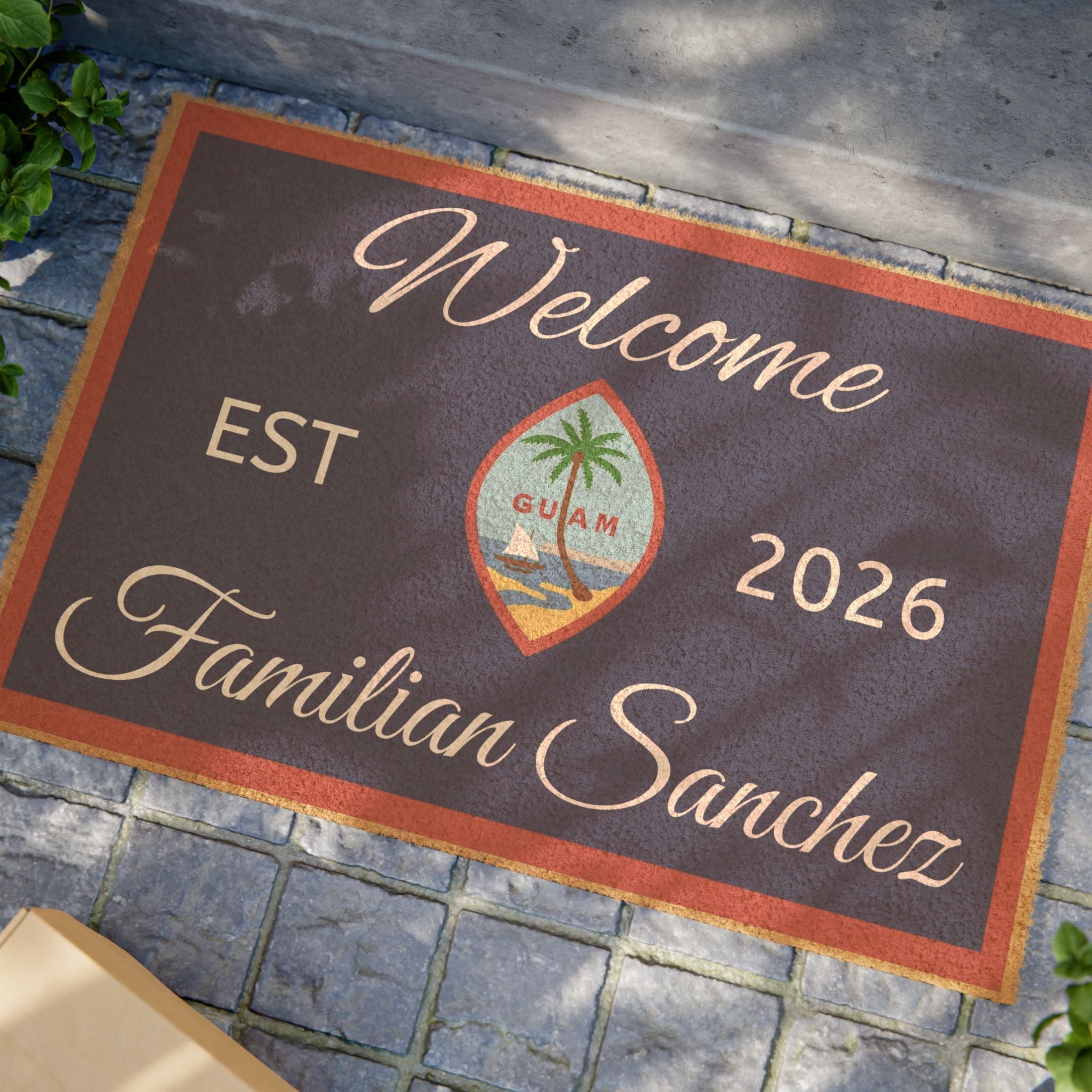 Guam Welcome Doormat | Personalized Image and Name