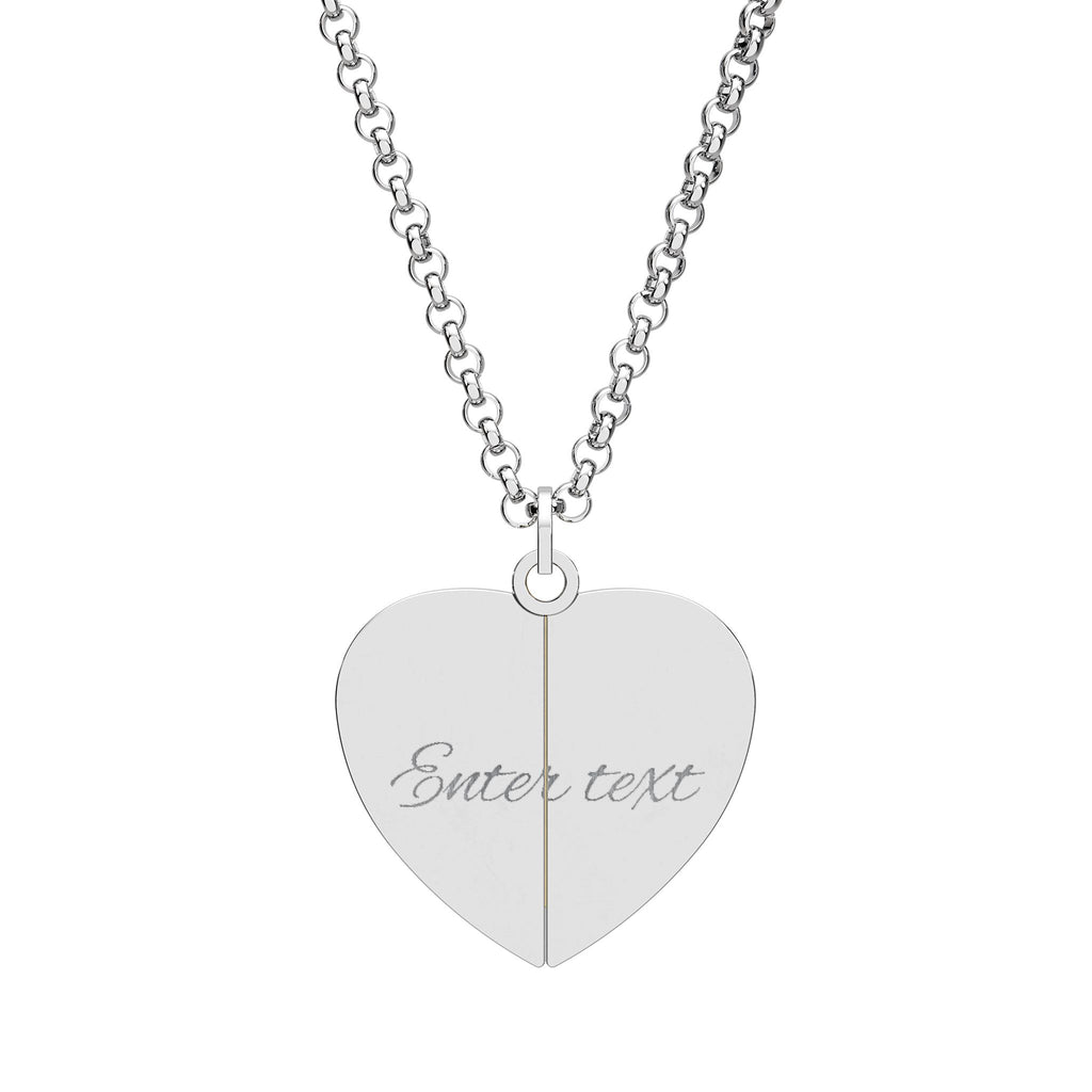 Personalized Hidden Message Heart Necklace (Engraving)