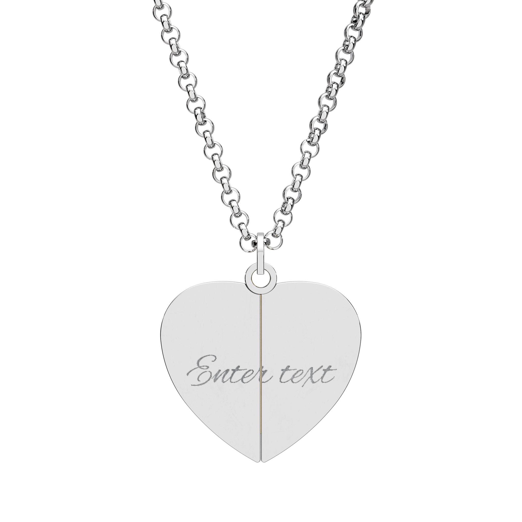 Personalized Hidden Message Heart Necklace (Engraving)