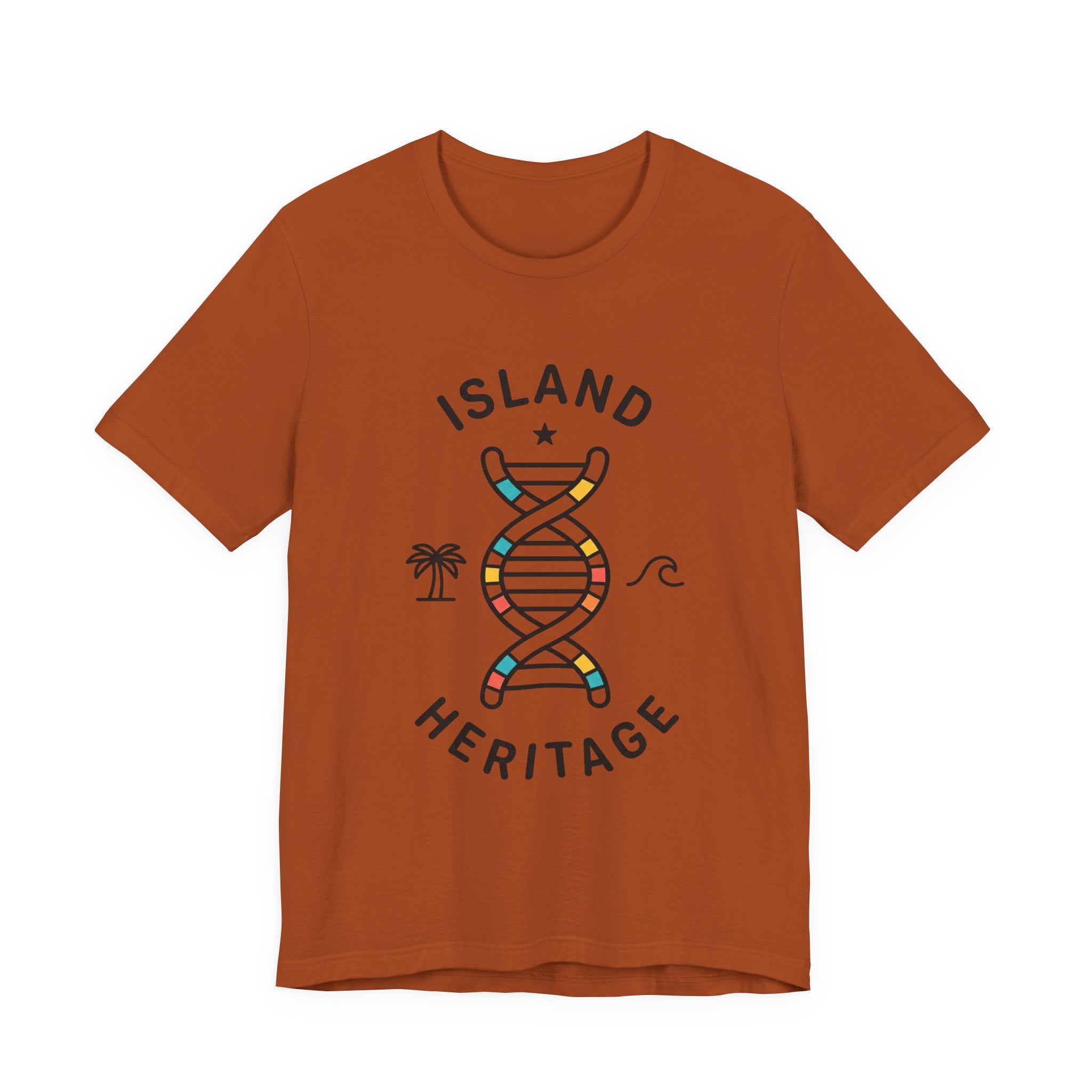 Island Heritage T-Shirt | Caribbean Pride, Retro Passport Stamp
