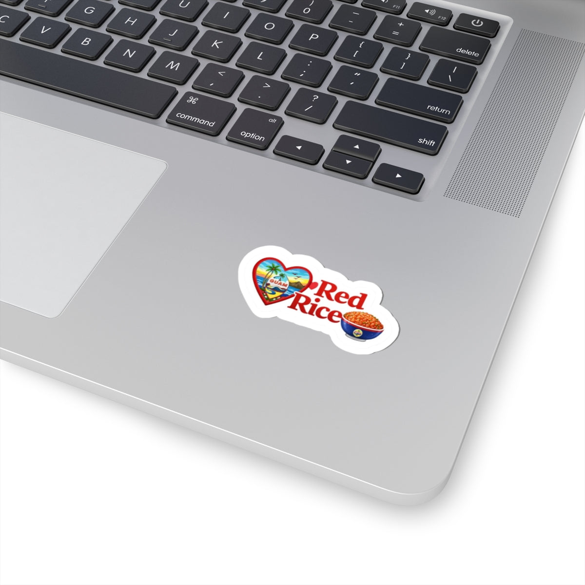 Guam Heart Stickers | Red Rice, Lumpia, Spam, Empanadas, BBQ, Mainland Island Timing Options