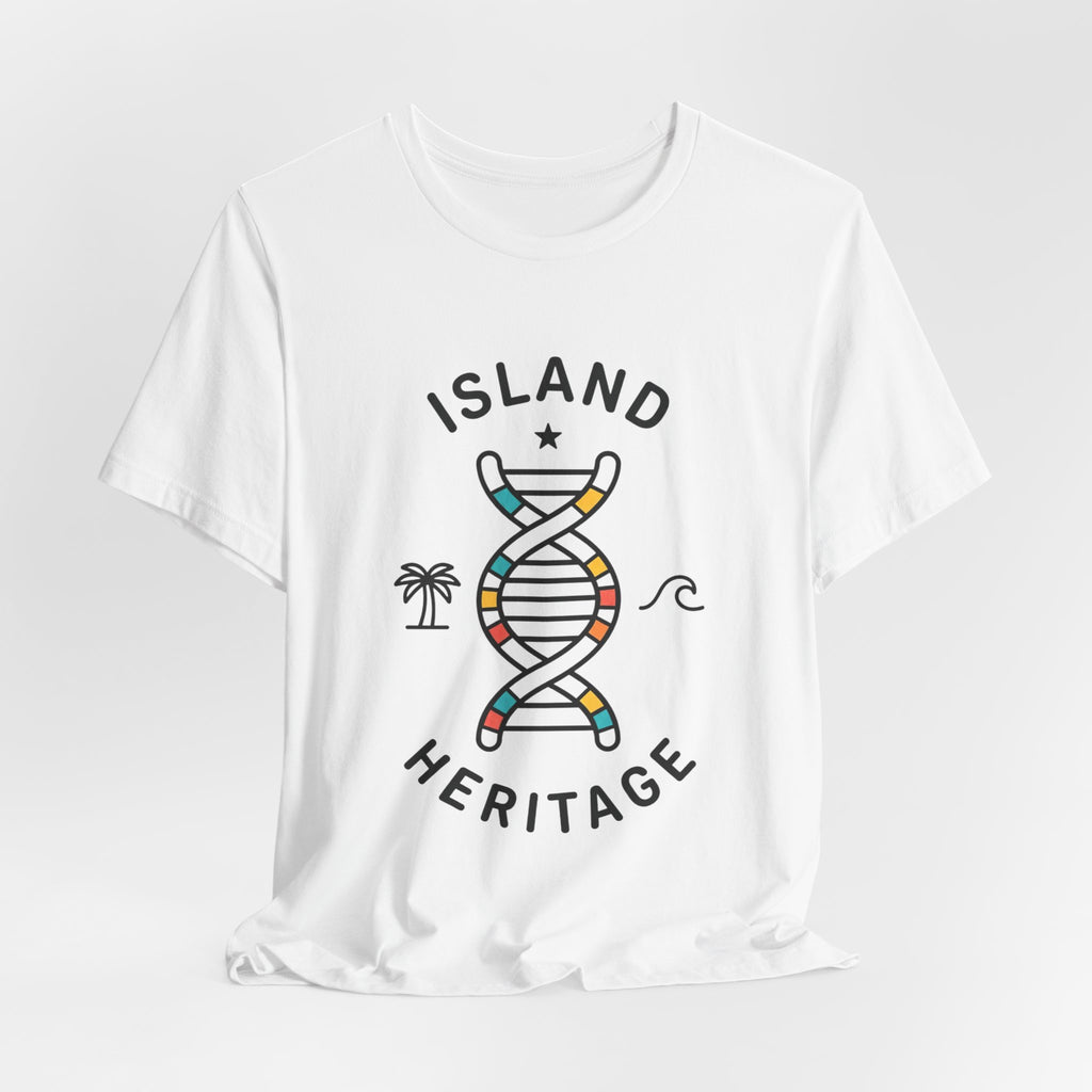 Island Heritage T-Shirt | Caribbean Pride, Retro Passport Stamp