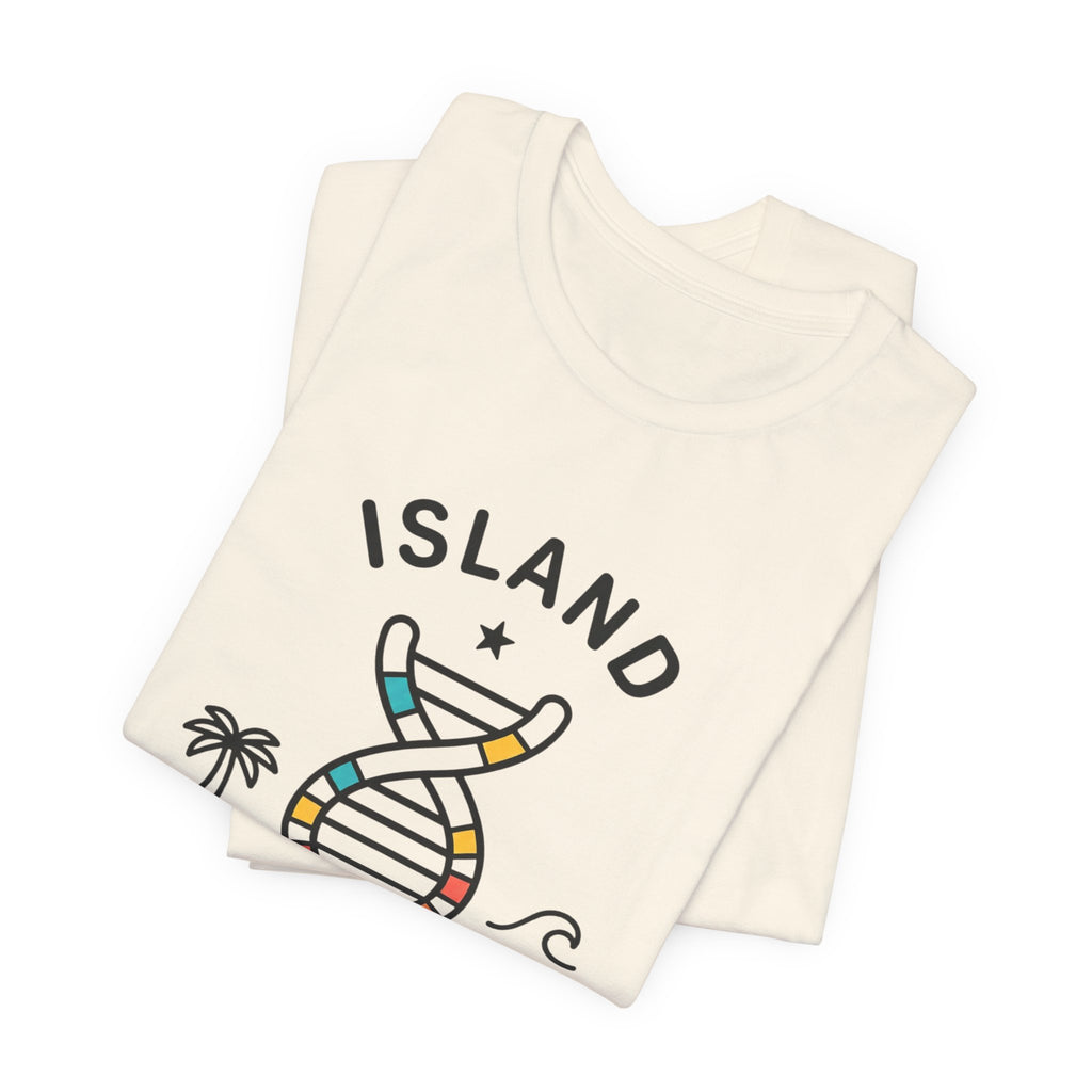 Island Heritage T-Shirt | Caribbean Pride, Retro Passport Stamp