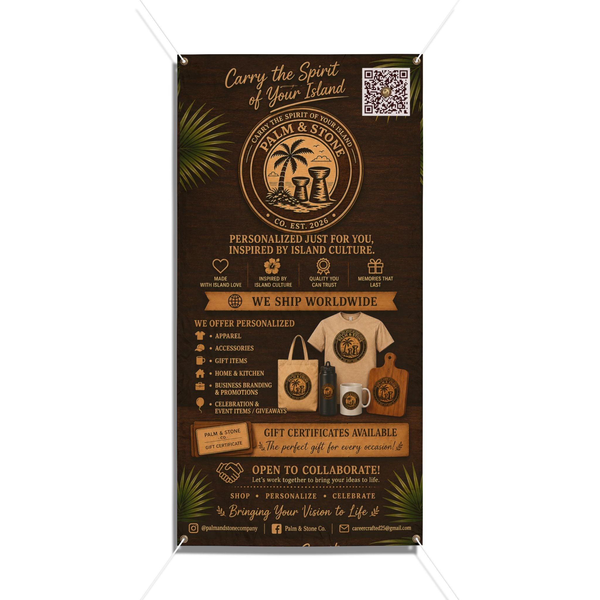 Custom Logo Vinyl Banner — Outdoor Advertising Banner with Grommets
