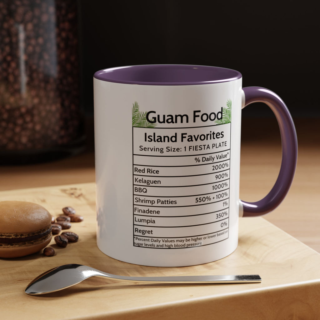 Personalized Name Guam Fiesta Menu Coffee Mug | Island Favorites Accent Mug (11/15oz)