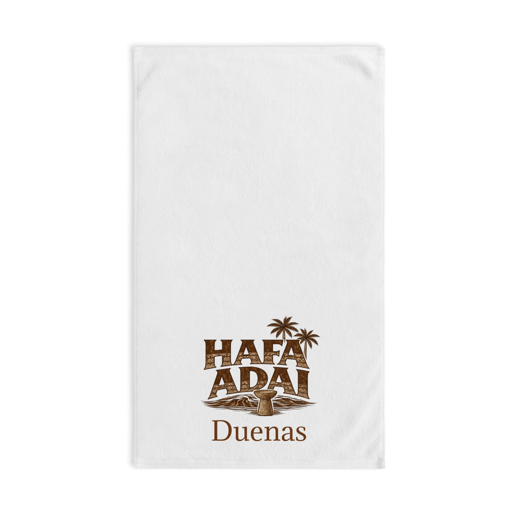 Hand Towel "Hafa Adai" Tropical Palm Personalized Beach Towel (Custom Name)
