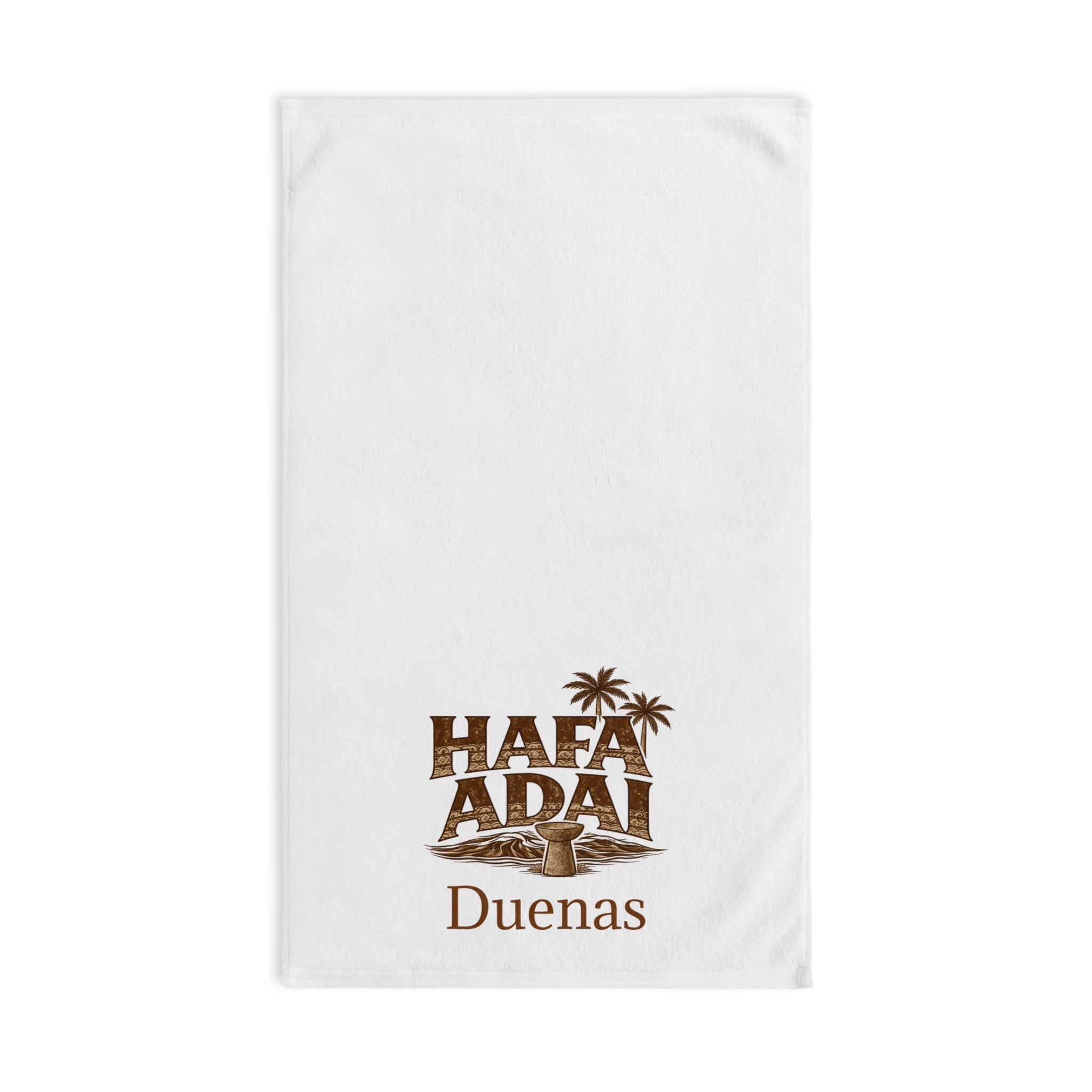 Hand Towel "Hafa Adai" Tropical Palm Personalized Beach Towel (Custom Name)