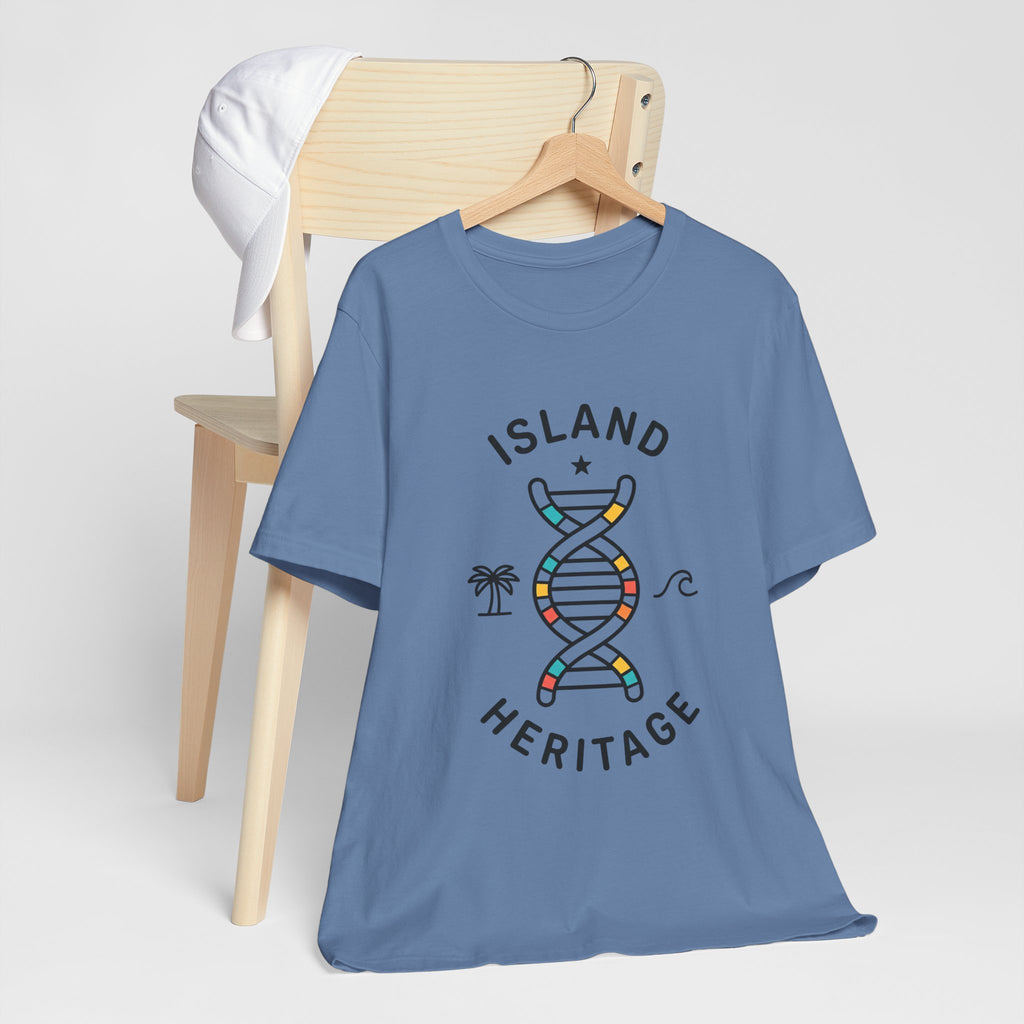 Island Heritage T-Shirt | Caribbean Pride, Retro Passport Stamp