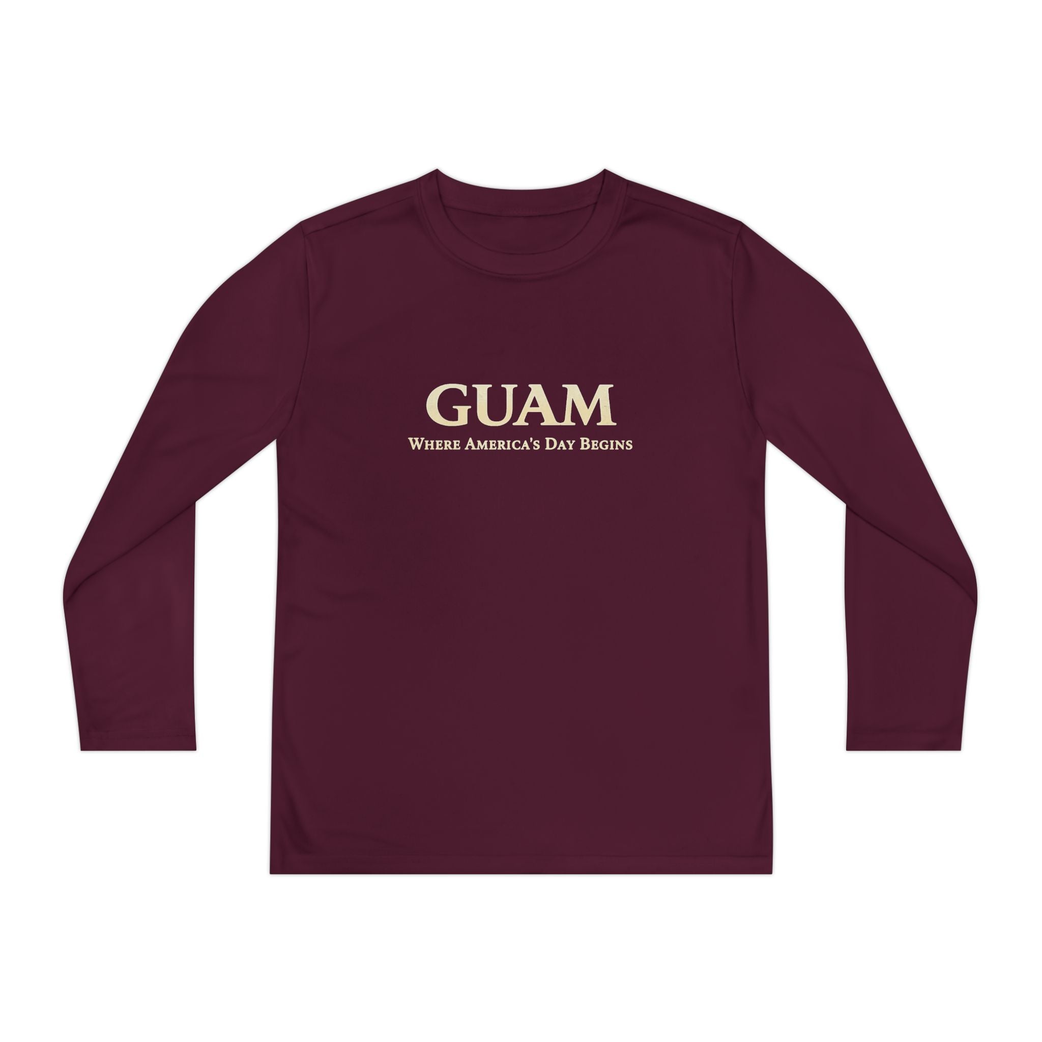 Guam 671 Long Sleeve Youth Tee "Where America's Day Begins"