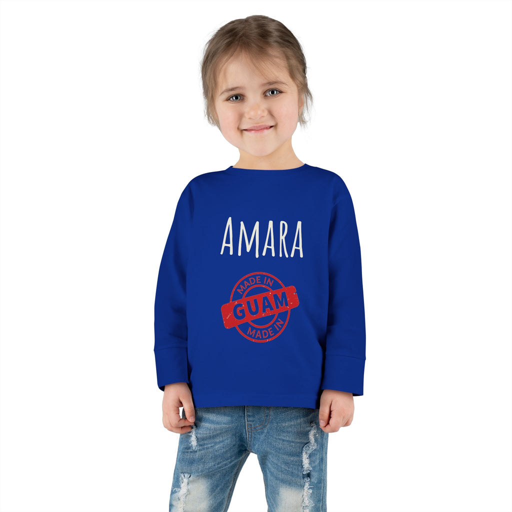 Personalize Made In Guam Kids Long Sleeve Shirt | Customize Name Long Sleeve