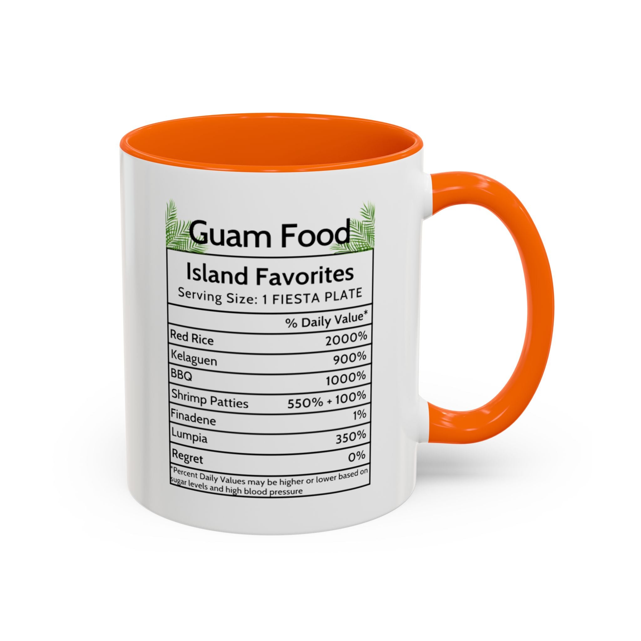 Personalized Name Guam Fiesta Menu Coffee Mug | Island Favorites Accent Mug (11/15oz)