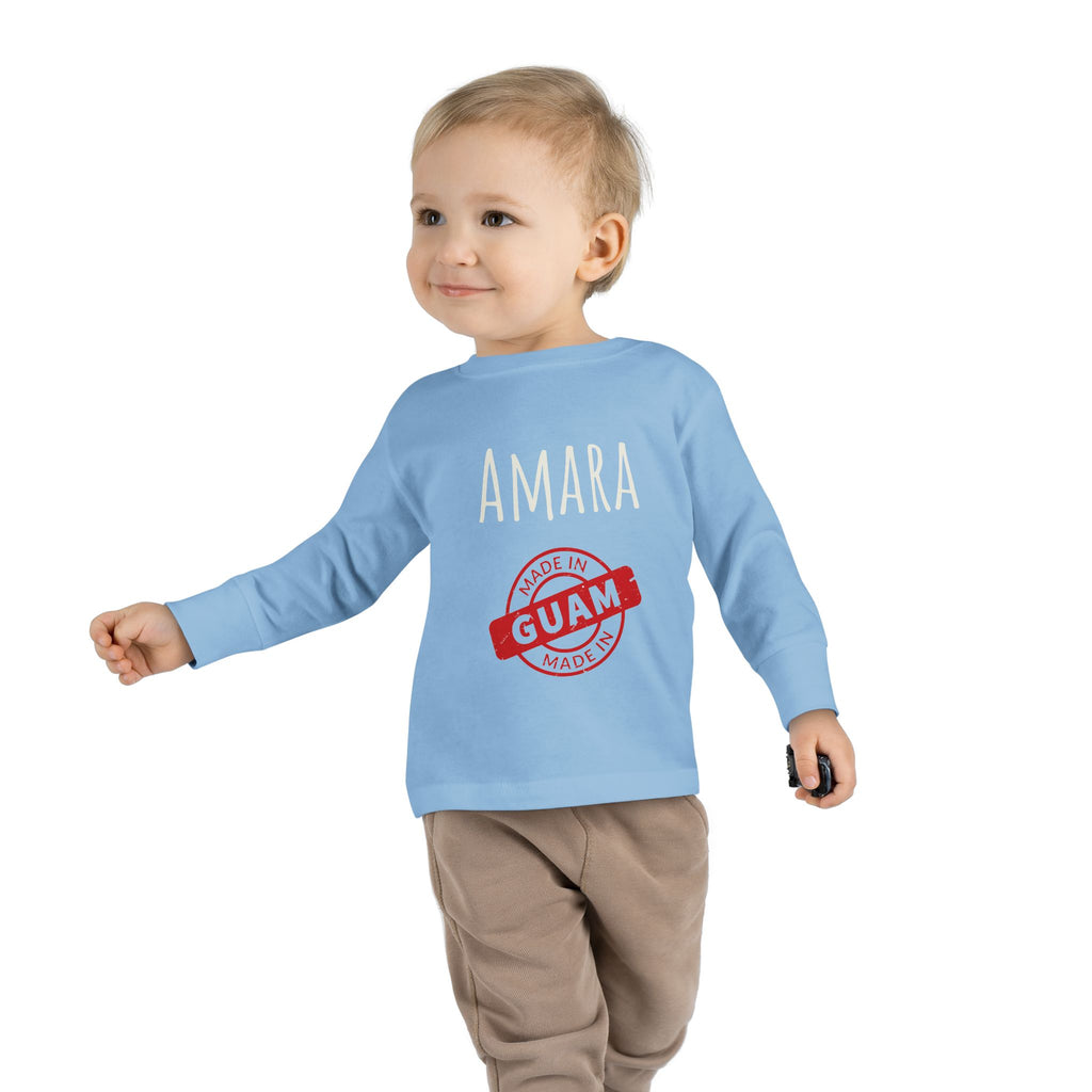 Personalize Made In Guam Kids Long Sleeve Shirt | Customize Name Long Sleeve