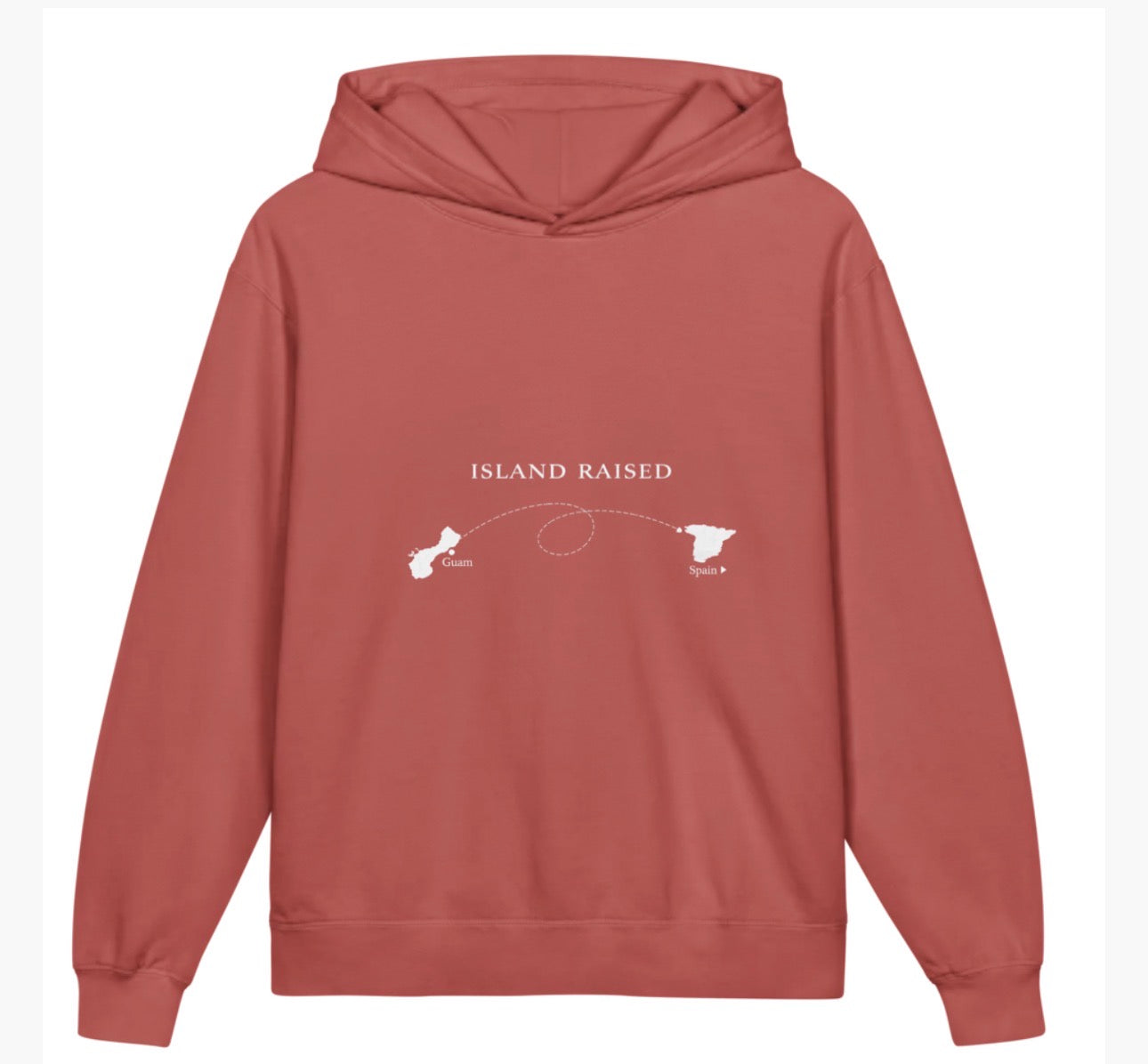 Island Raised Youth lightweight hooded sweatshirt | Optional: GU-State/Country Customization