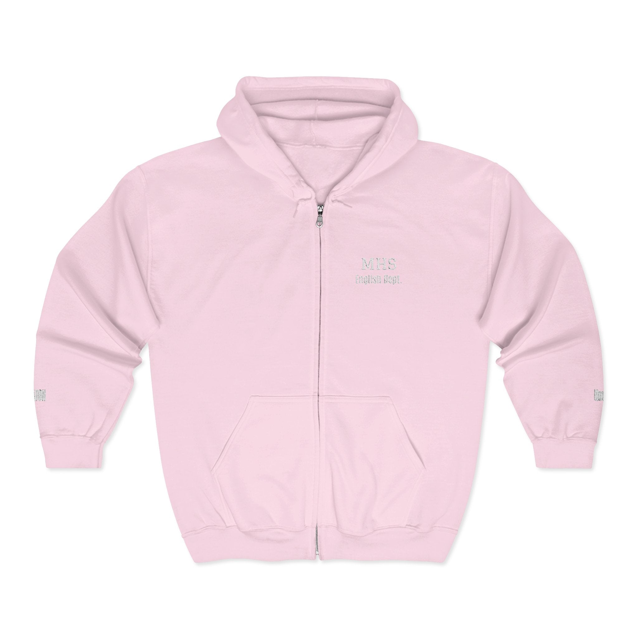Personalized Unisex Heavy Blend™ Full Zip Hooded Sweatshirt (Add your school name, logo, subject, initials)