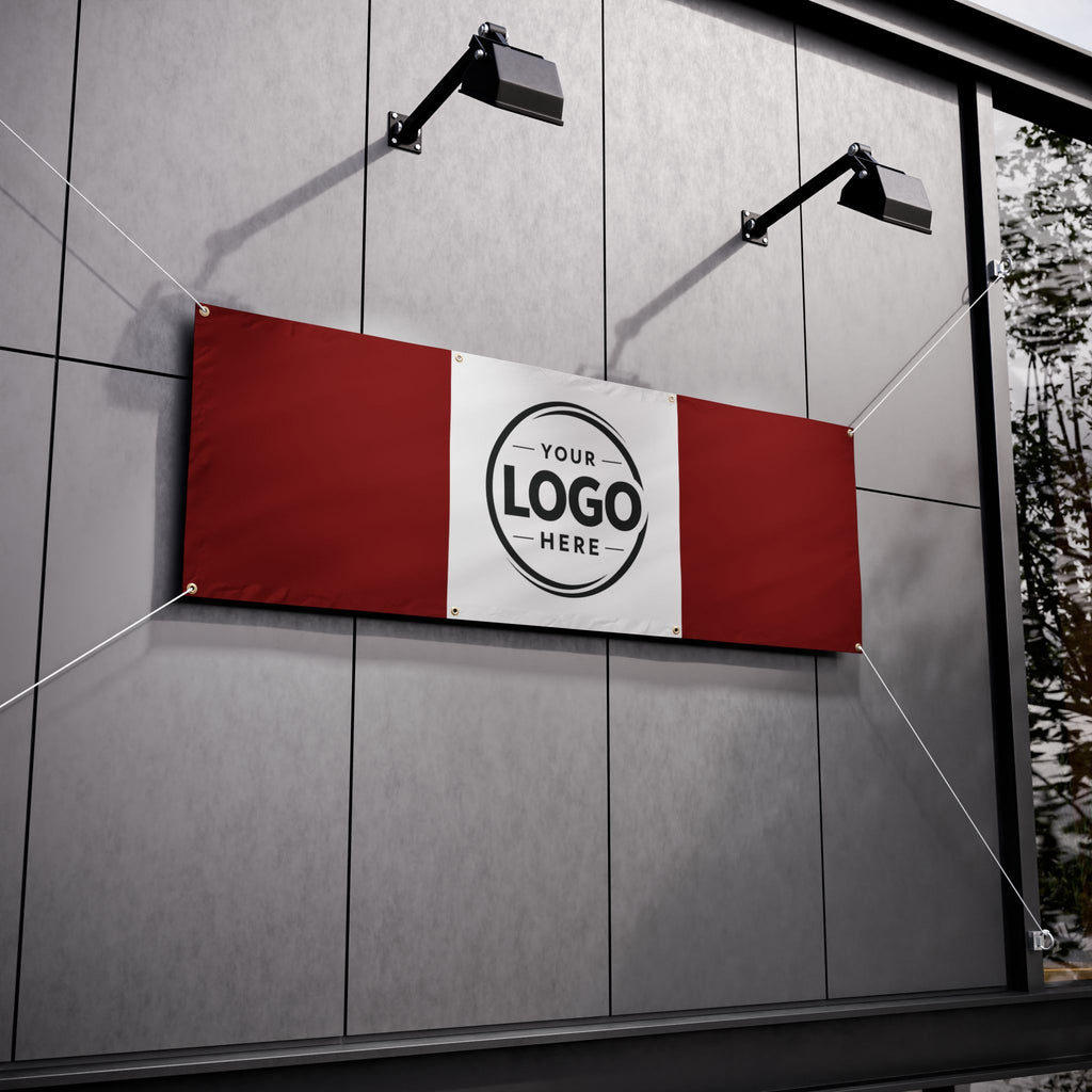 Custom Logo Vinyl Banner — Outdoor Advertising Banner with Grommets