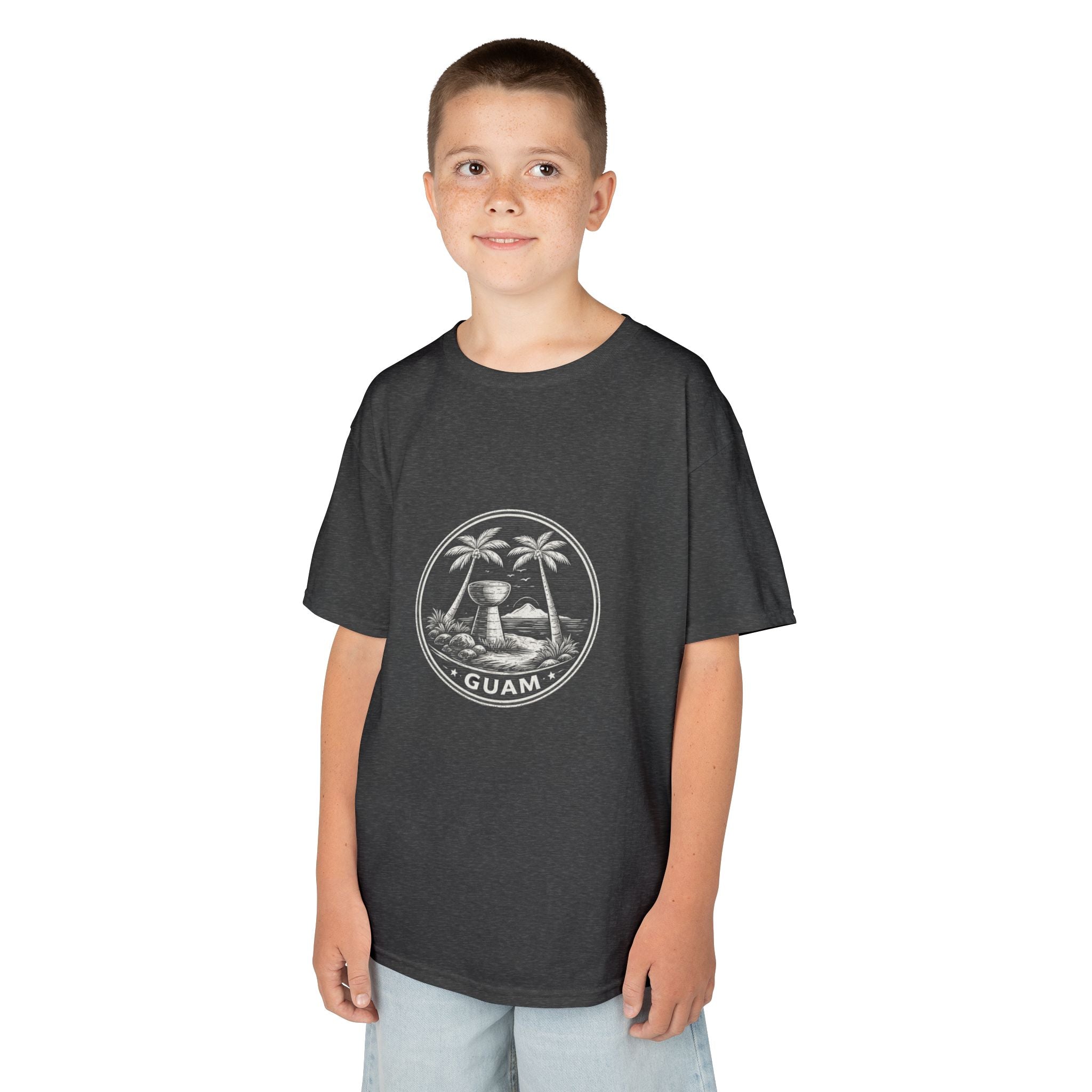Kids Tee Guam Island Palm Logo