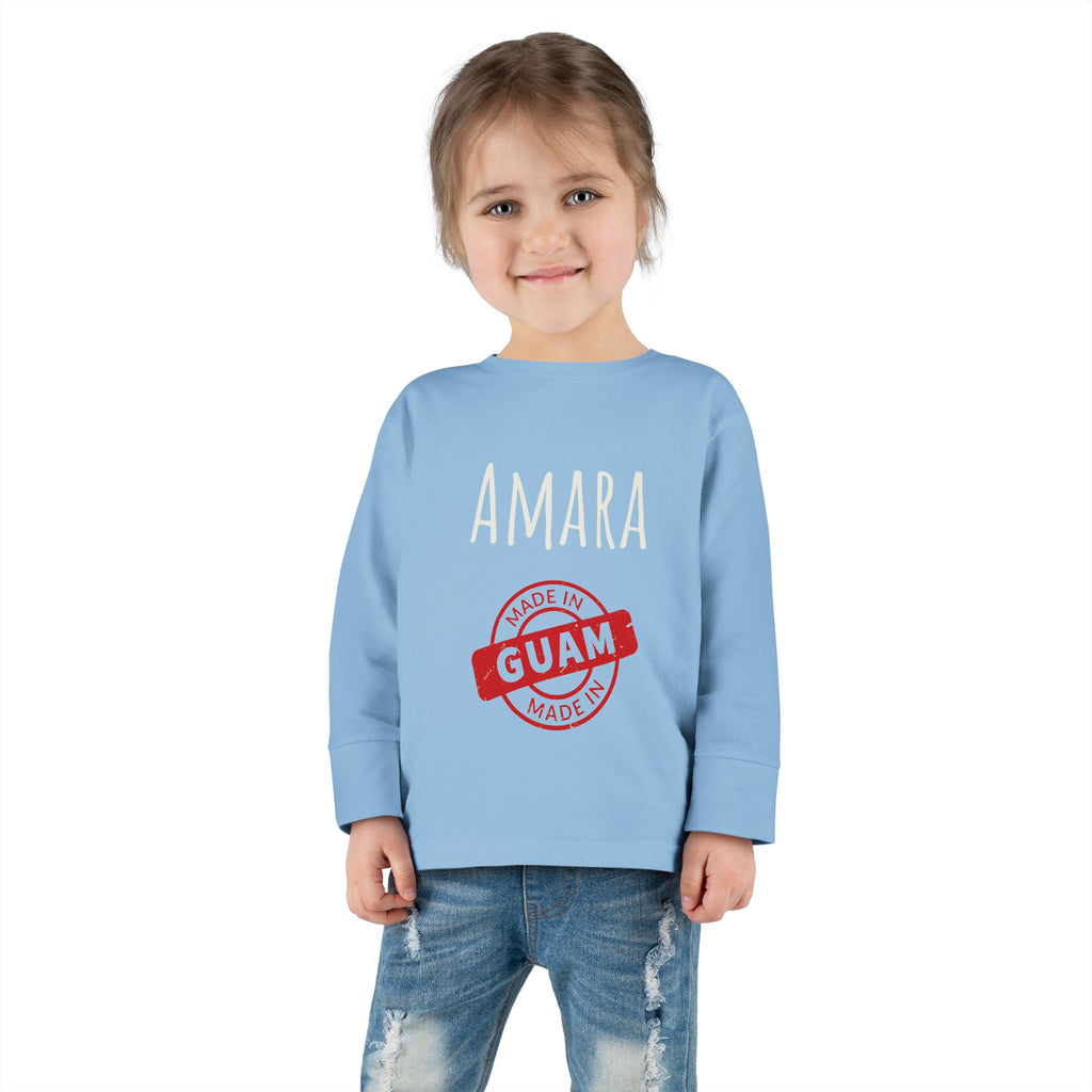 Personalize Made In Guam Kids Long Sleeve Shirt | Customize Name Long Sleeve
