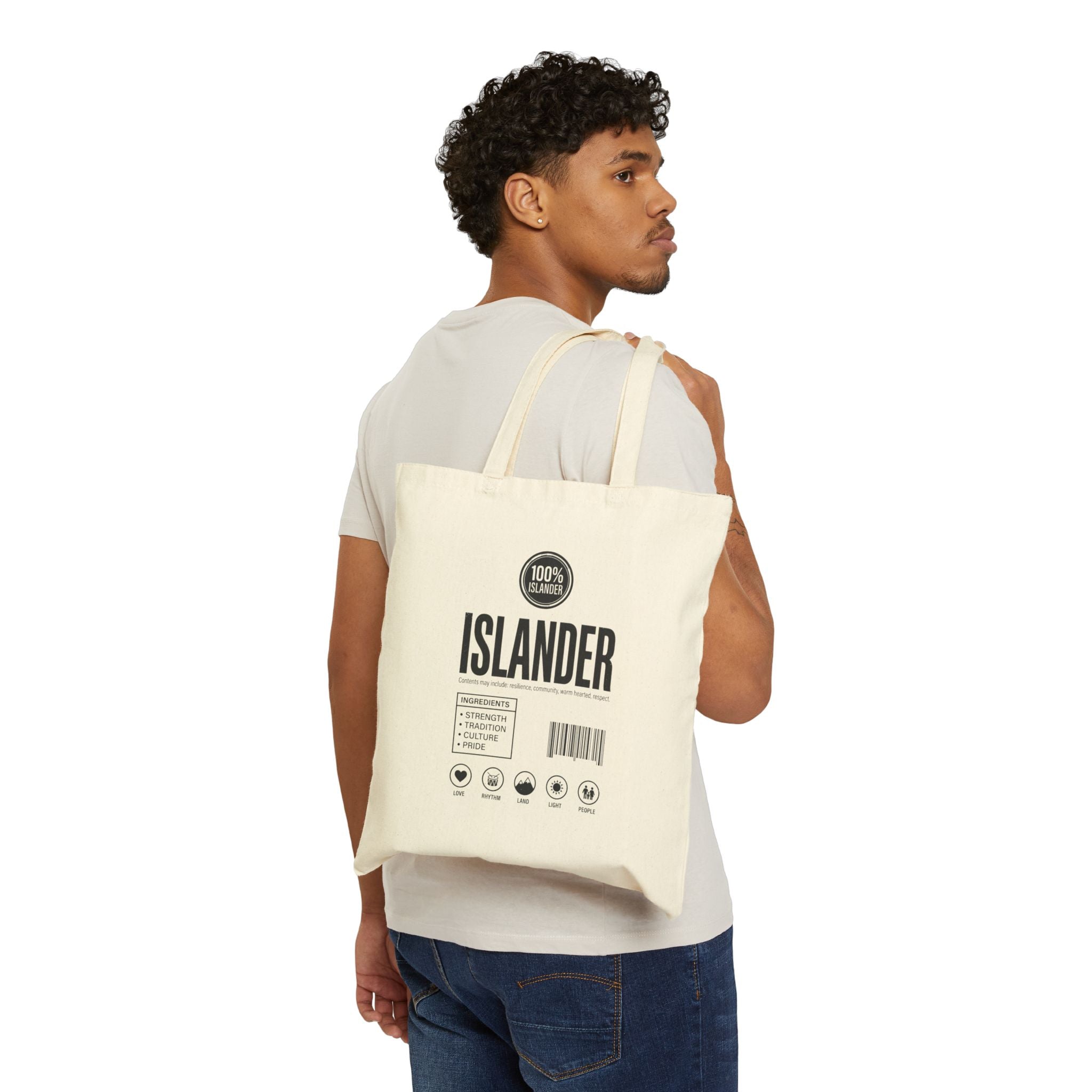 100% Islander Cotton Canvas Tote Bag