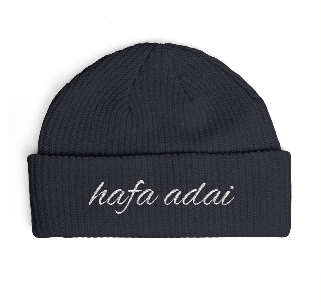 Personalized Palm & Stone Embroidered Mushroom Patch Cuff Beanie | Cozy Nature Knit Hat