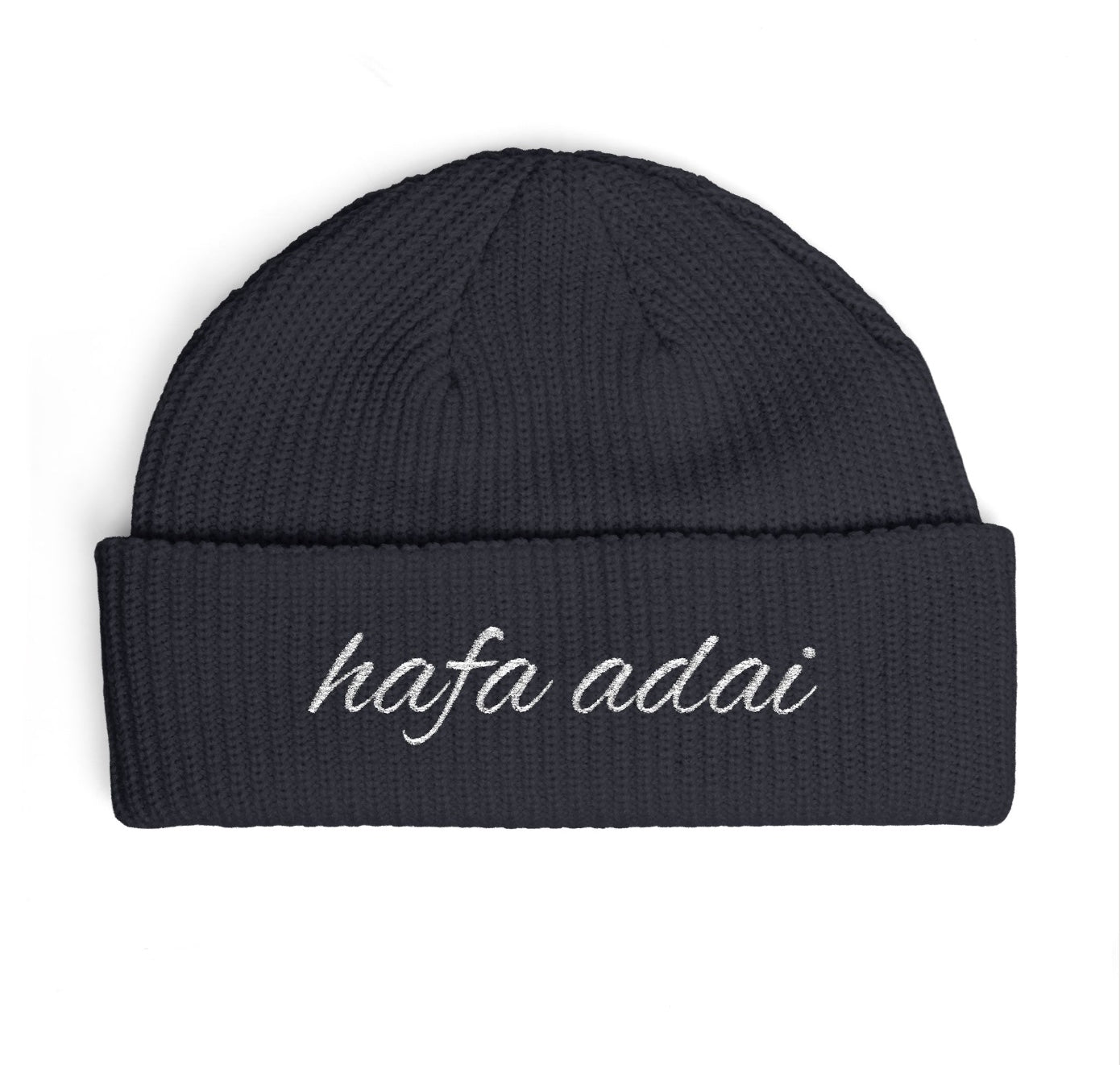 Personalized Palm & Stone Embroidered Mushroom Patch Cuff Beanie | Cozy Nature Knit Hat