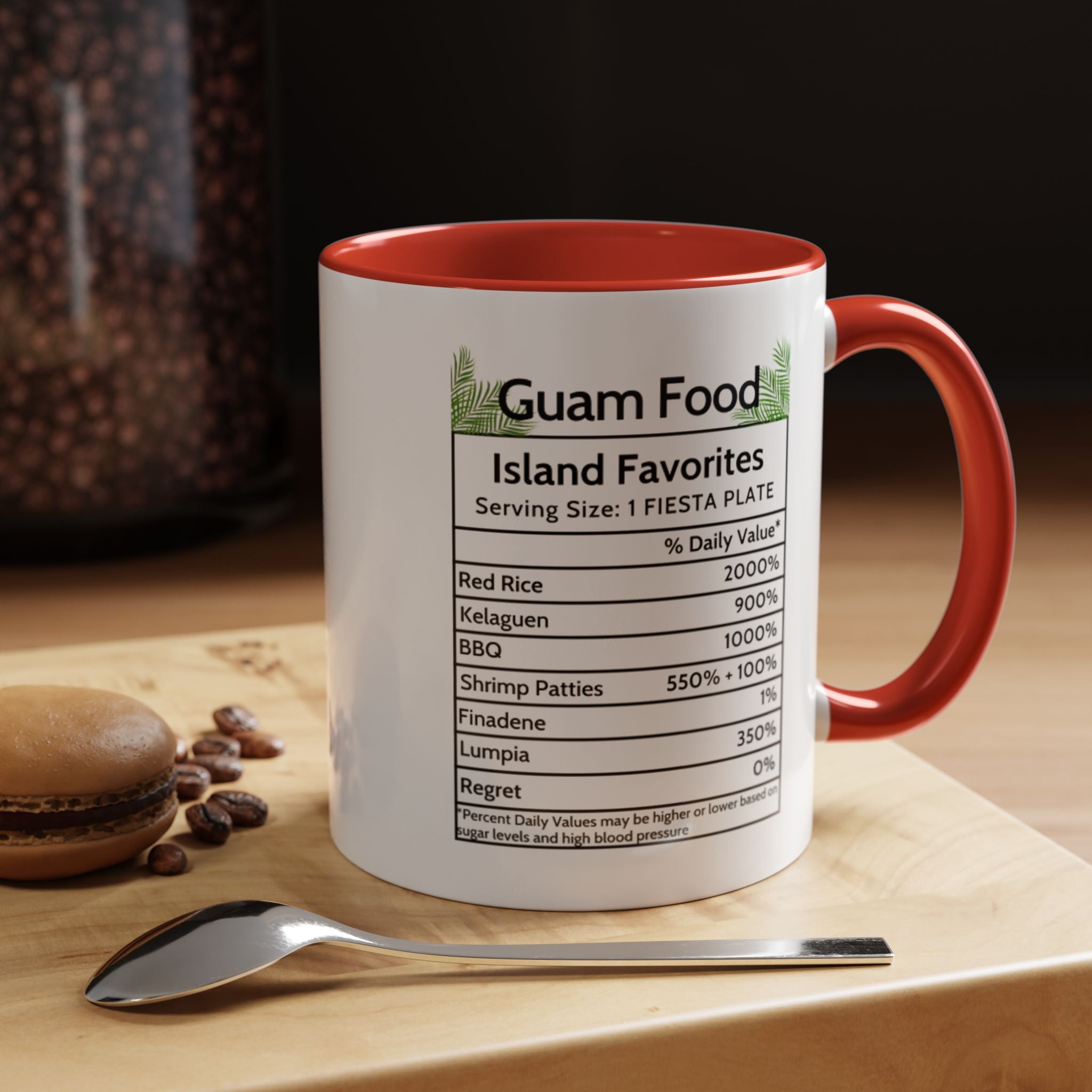 Personalized Name Guam Fiesta Menu Coffee Mug | Island Favorites Accent Mug (11/15oz)