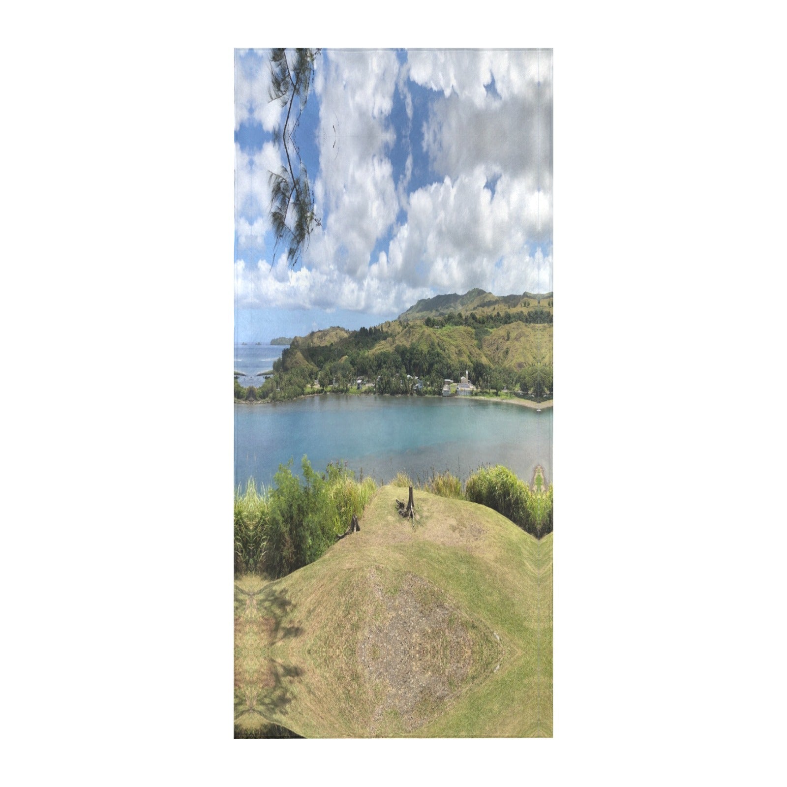 Guam Beach Scene Towel Suede  31.5"x 71"