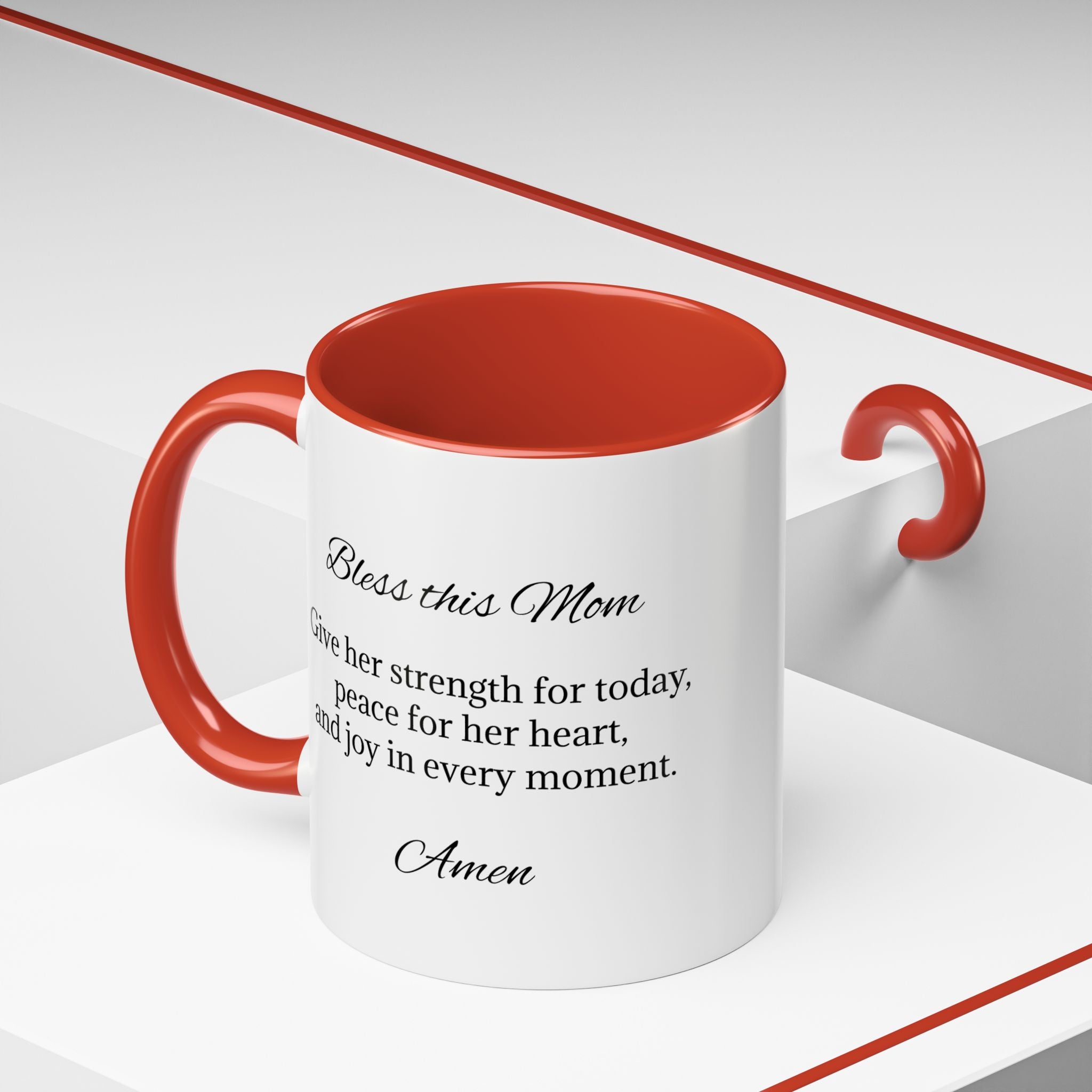 Personalized Inspirational Mom Accent Coffee Mug | Heartfelt Quote Gift (11/15 oz)