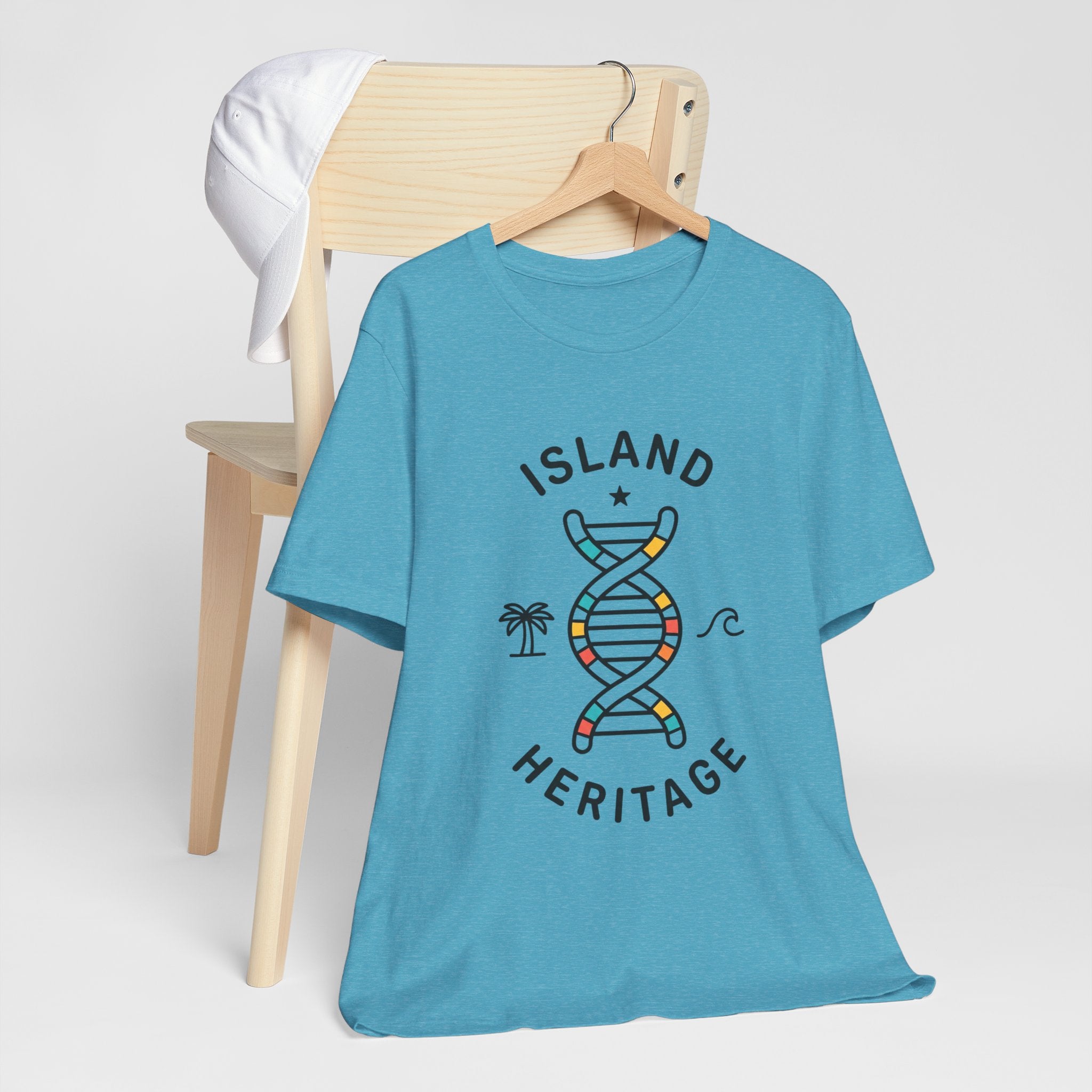 Island Heritage T-Shirt | Caribbean Pride, Retro Passport Stamp