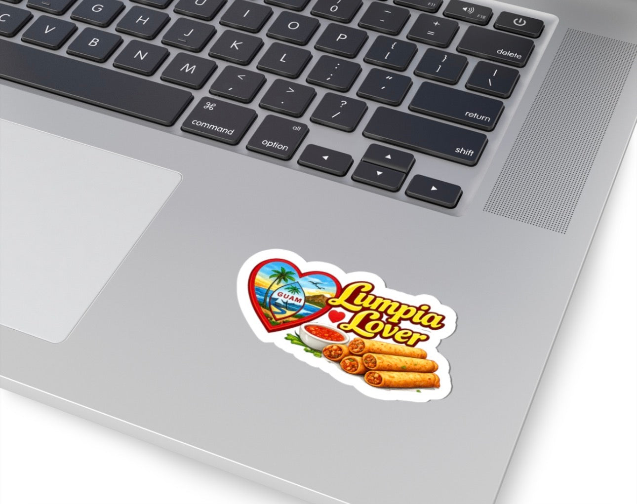 Guam Heart Stickers | Red Rice, Lumpia, Spam, Empanadas, BBQ, Mainland Island Timing Options