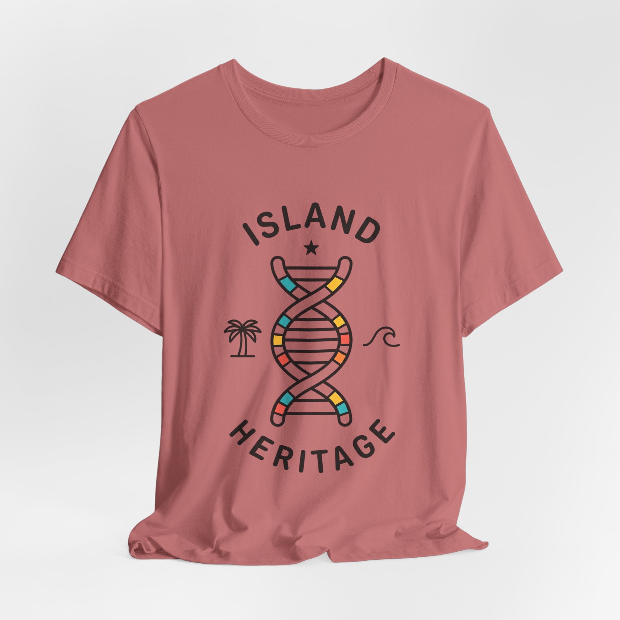 Island Heritage T-Shirt | Caribbean Pride, Retro Passport Stamp