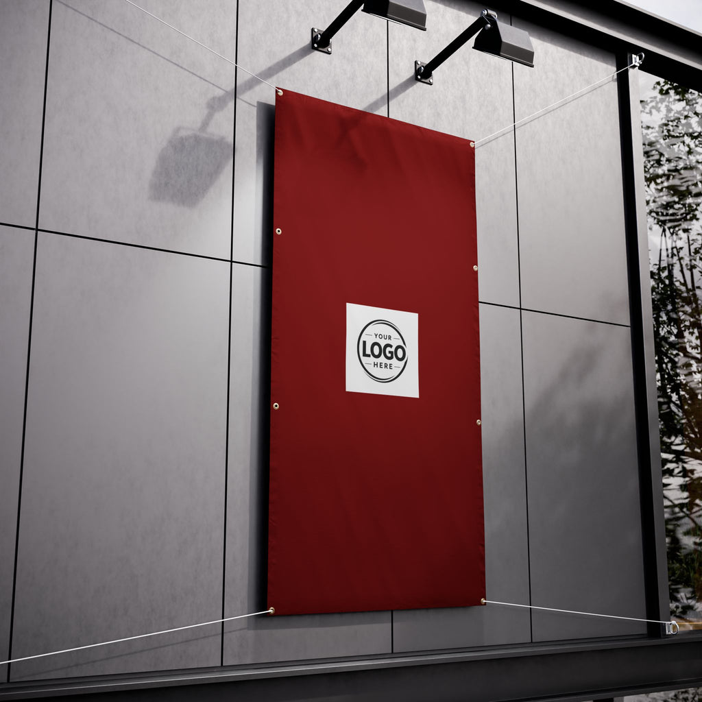 Custom Logo Vinyl Banner — Outdoor Advertising Banner with Grommets
