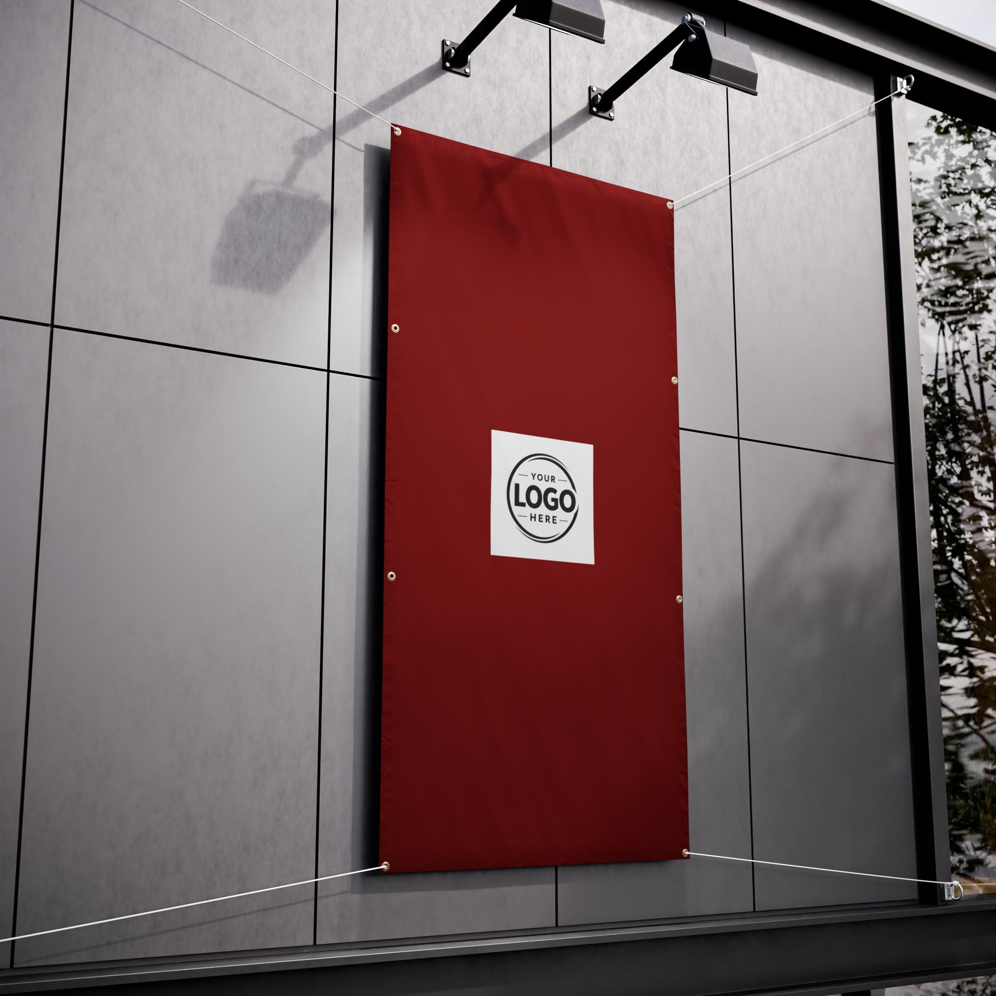 Custom Logo Vinyl Banner — Outdoor Advertising Banner with Grommets