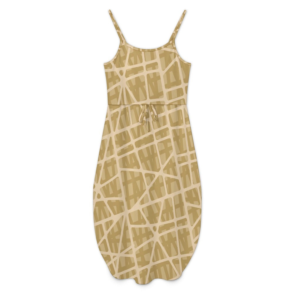 Spaghetti strap side slit dress
