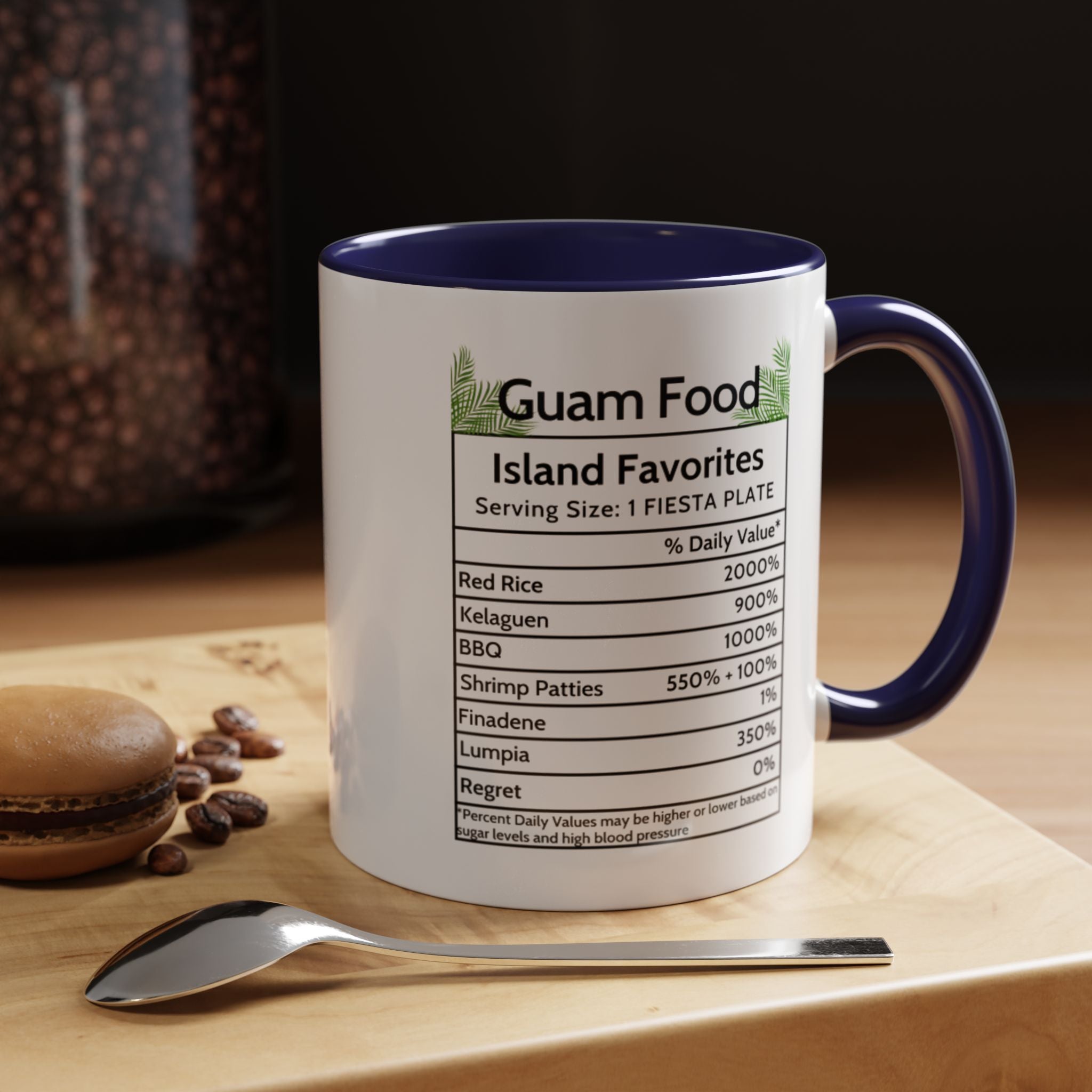 Personalized Name Guam Fiesta Menu Coffee Mug | Island Favorites Accent Mug (11/15oz)