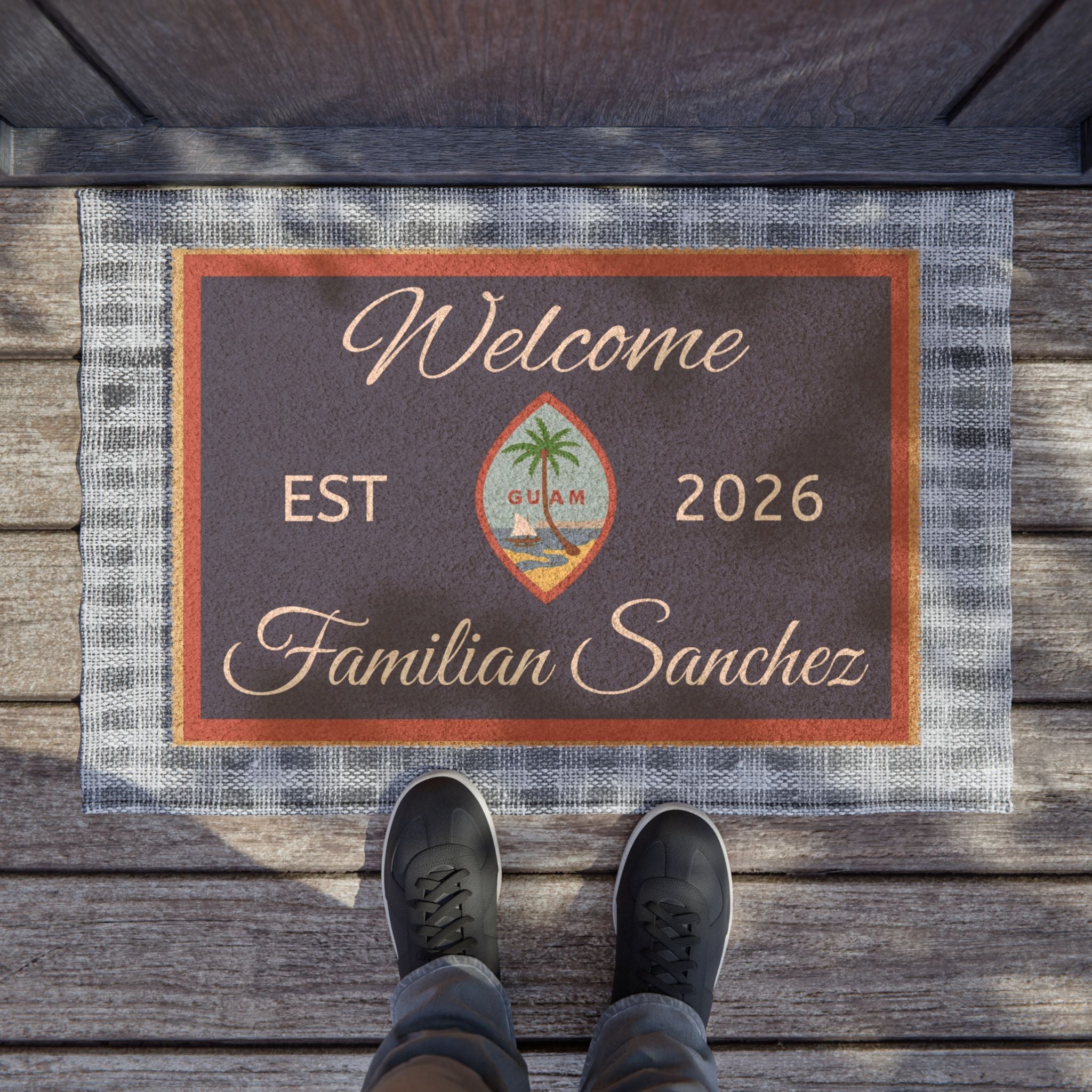 Guam Welcome Doormat | Personalized Image and Name