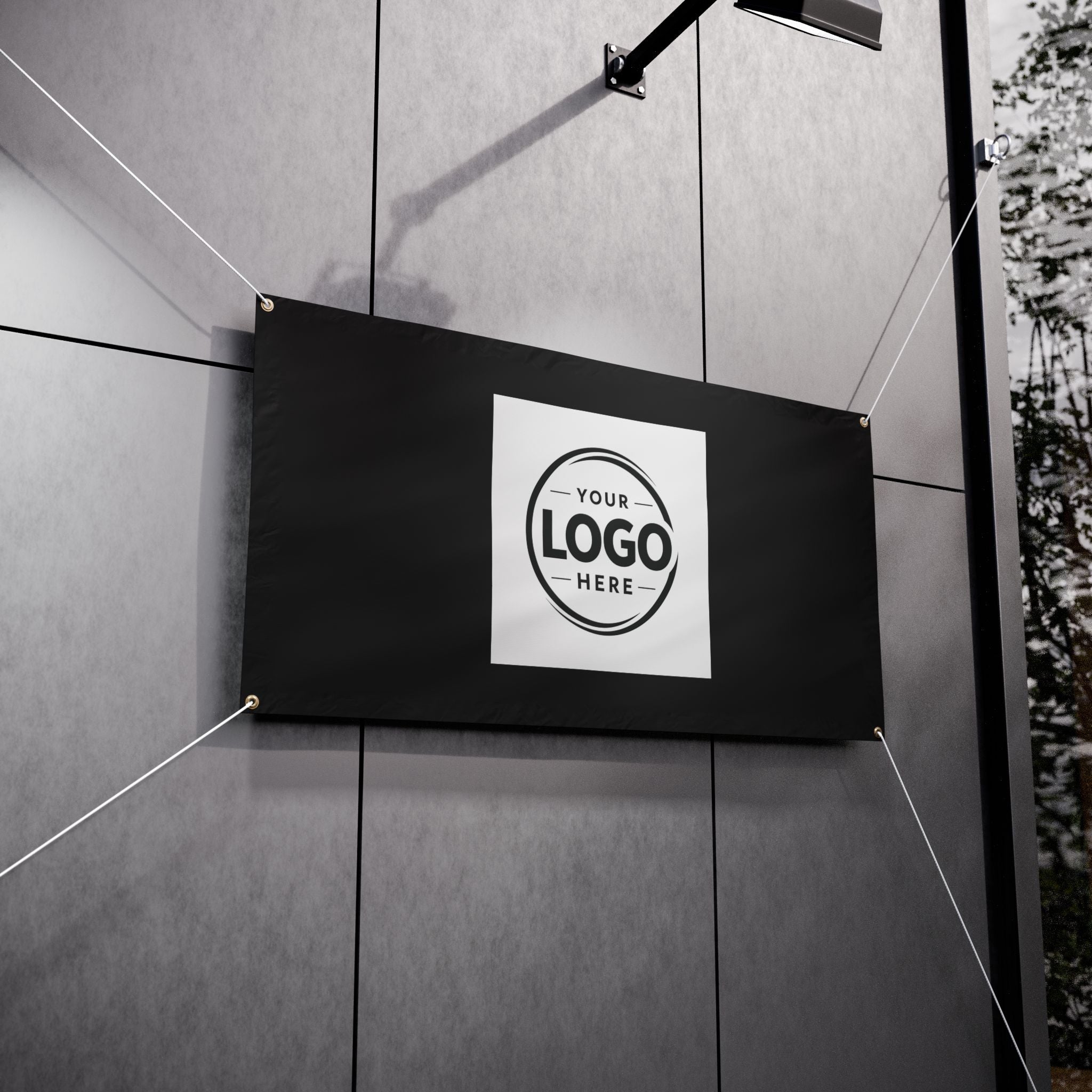 Custom Logo Vinyl Banner — Outdoor Advertising Banner with Grommets