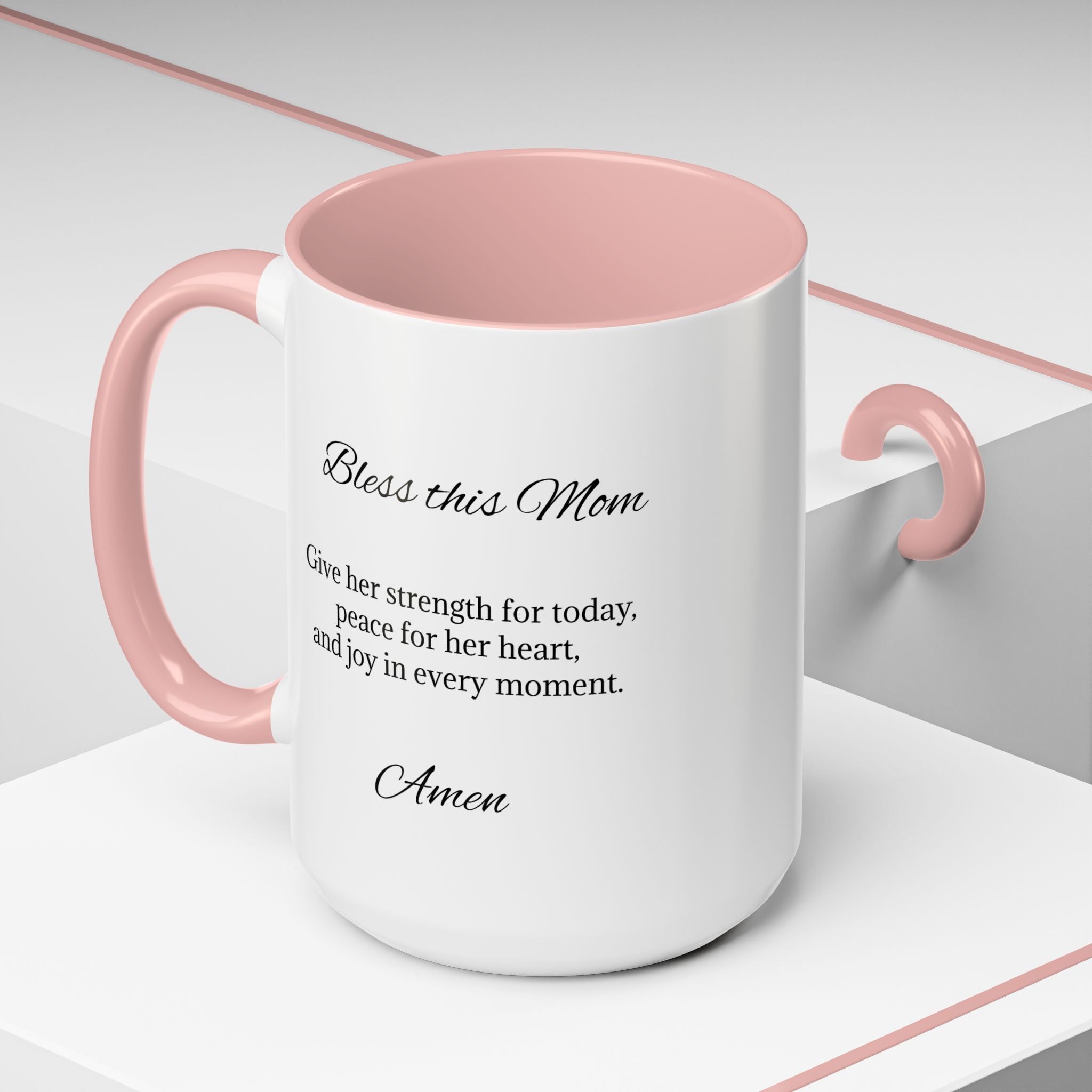 Personalized Inspirational Mom Accent Coffee Mug | Heartfelt Quote Gift (11/15 oz)