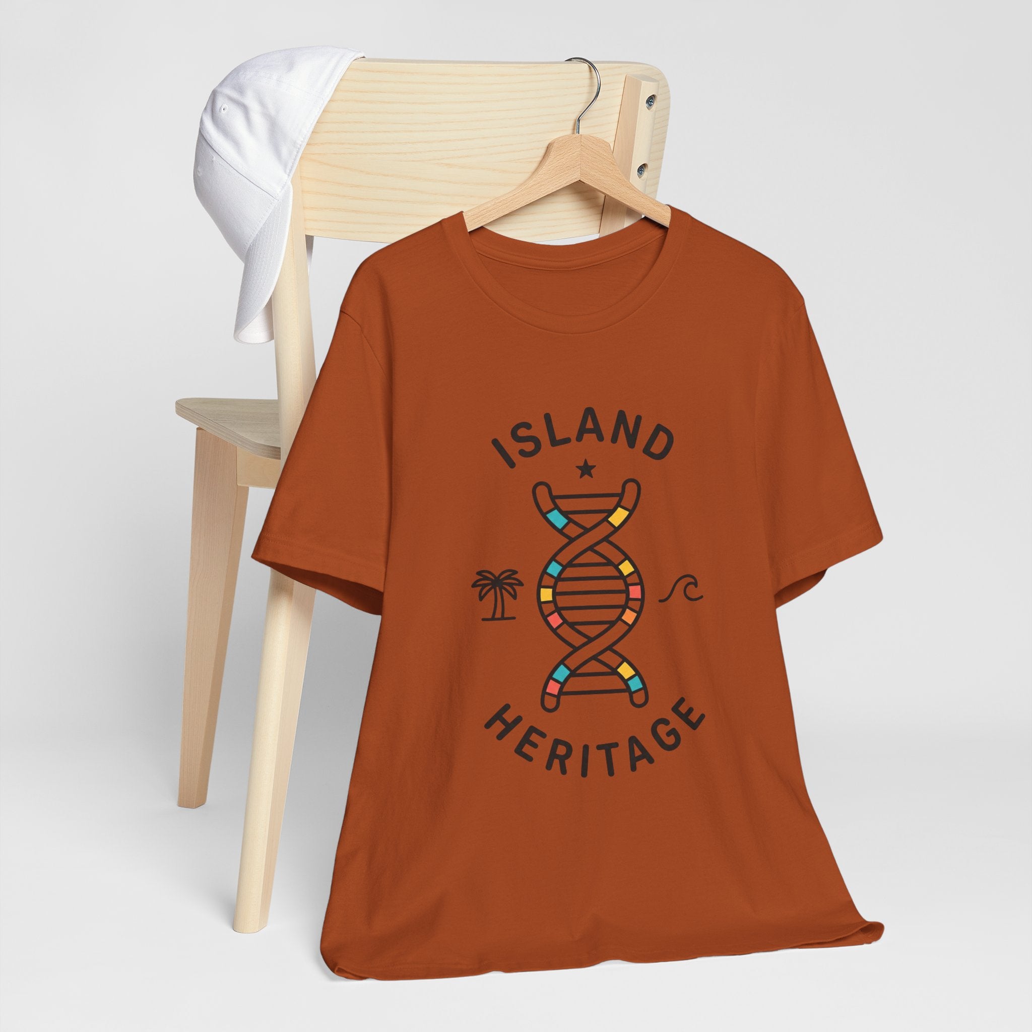 Island Heritage T-Shirt | Caribbean Pride, Retro Passport Stamp