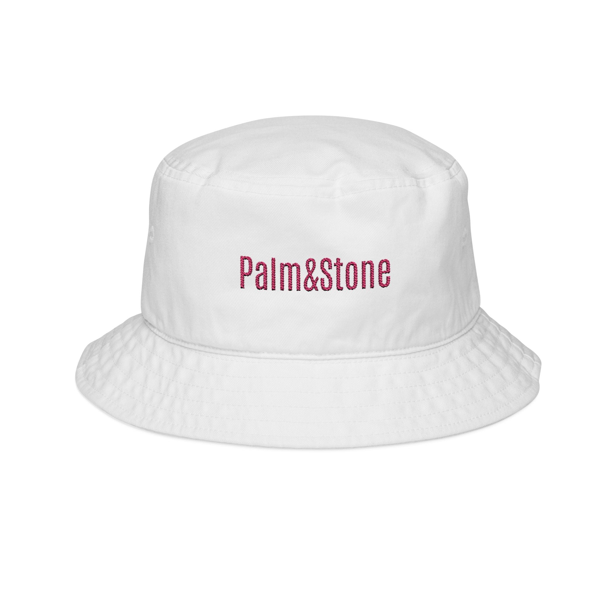Personalized Embroidered Bucket Hat | Casual Sun Hat with Pink Logo
