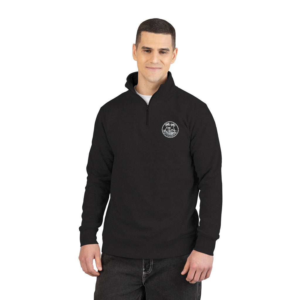 Embroidered Chest Pullover | Cozy Quarter-Zip Fleece
