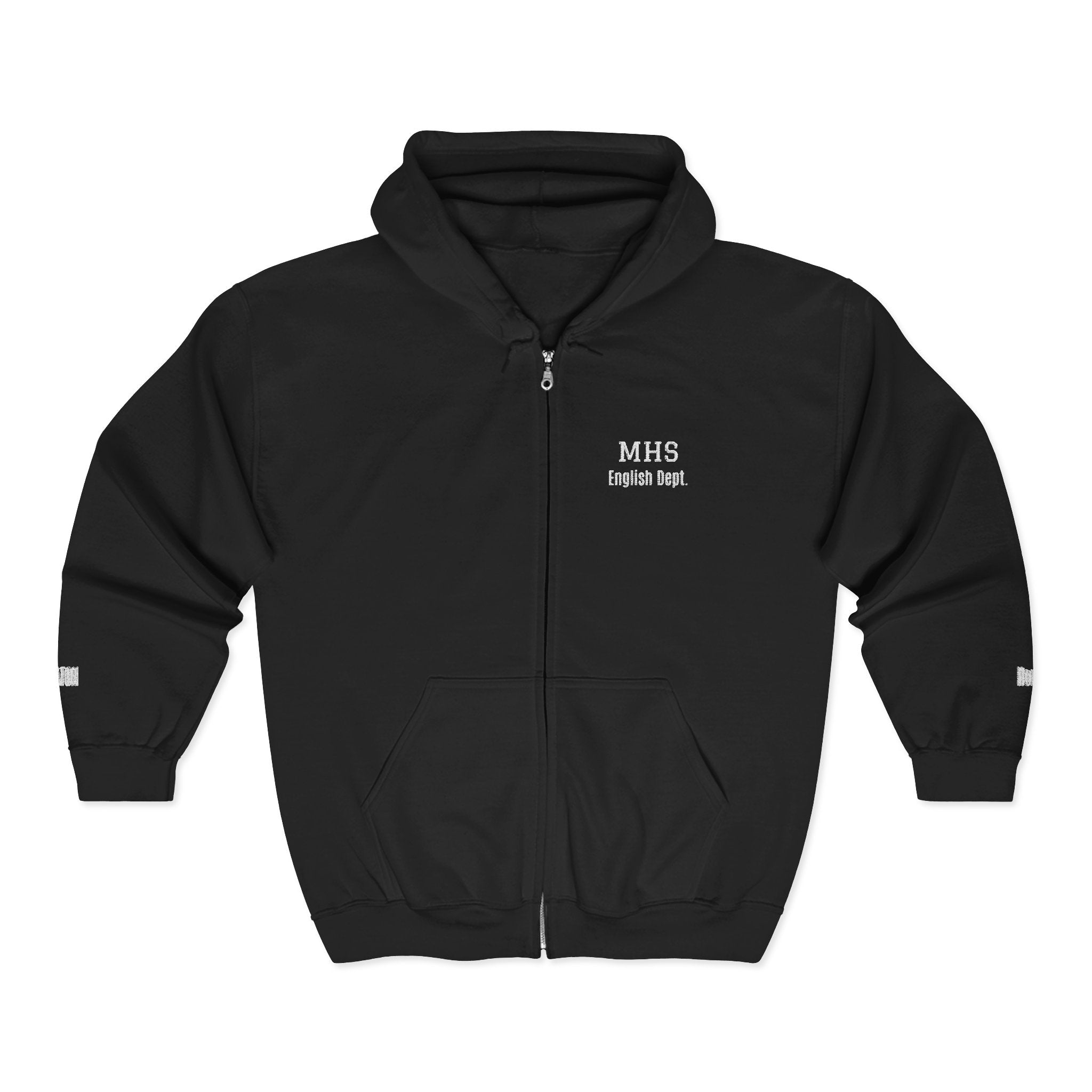 Personalized Unisex Heavy Blend™ Full Zip Hooded Sweatshirt (Add your school name, logo, subject, initials)