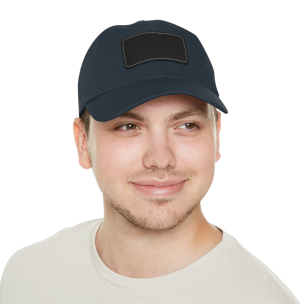Leather Patch Dad Hat — Custom Logo Rectangular Patch Cap