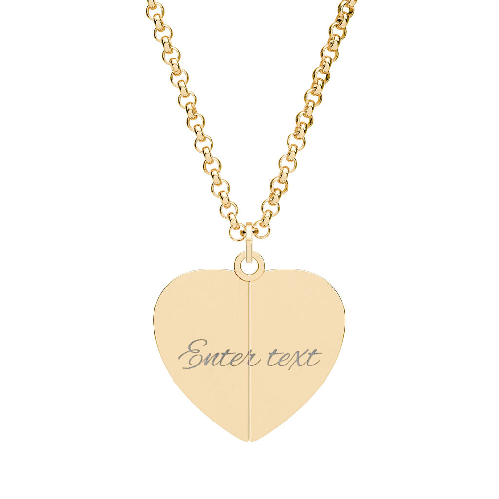 Personalized Hidden Message Heart Necklace (Engraving)