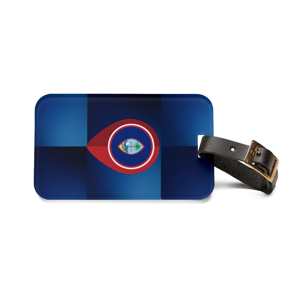 Guam Map Pin Luggage Tag | Navy Travel ID Tag