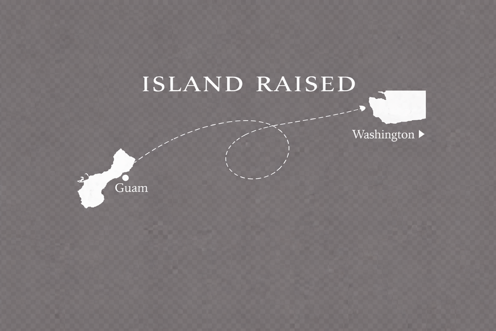 Island Raised Youth lightweight hooded sweatshirt | Optional: GU-State/Country Customization