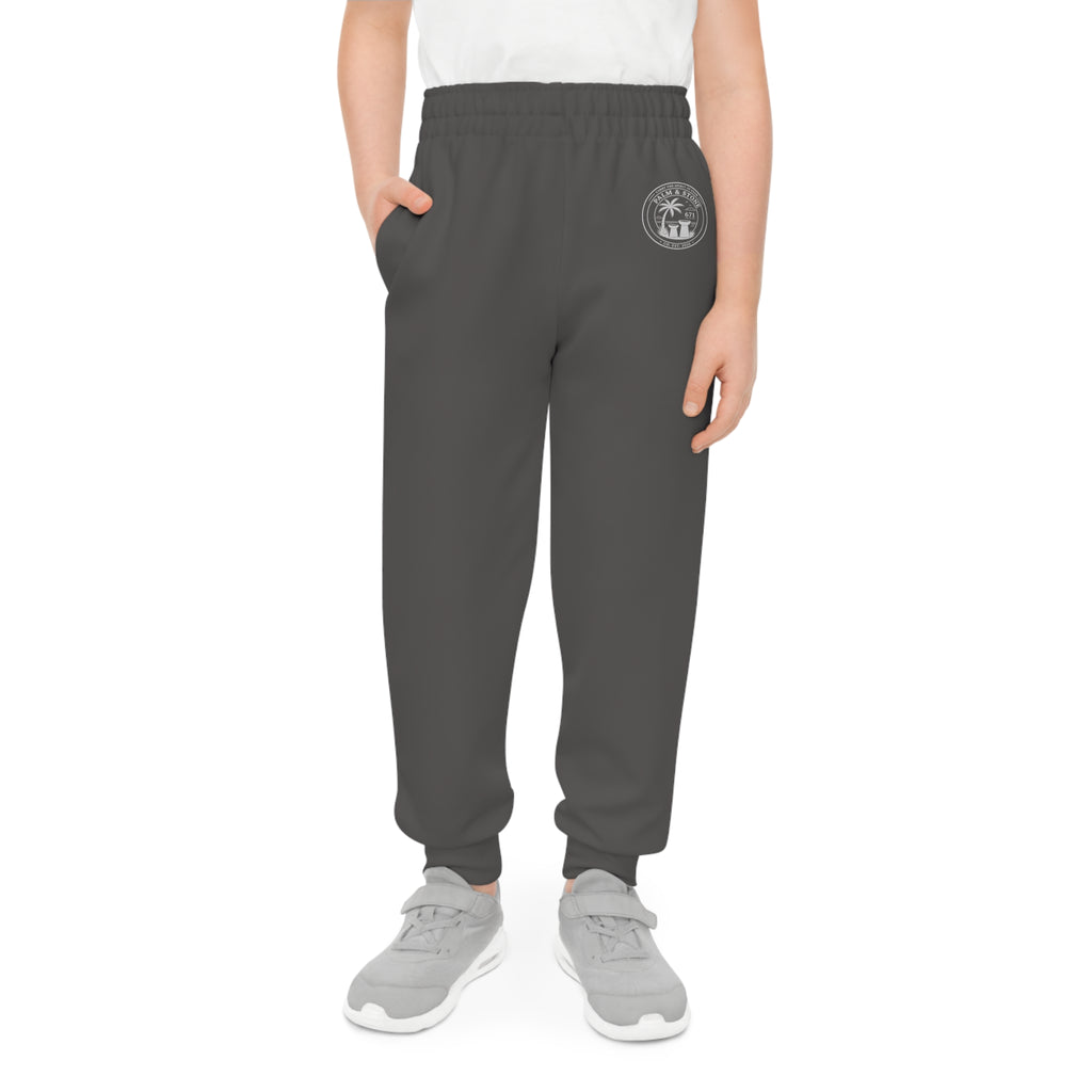 Youth Joggers with Small Crest Logo — Comfortable Kids Athletic Sweatpants