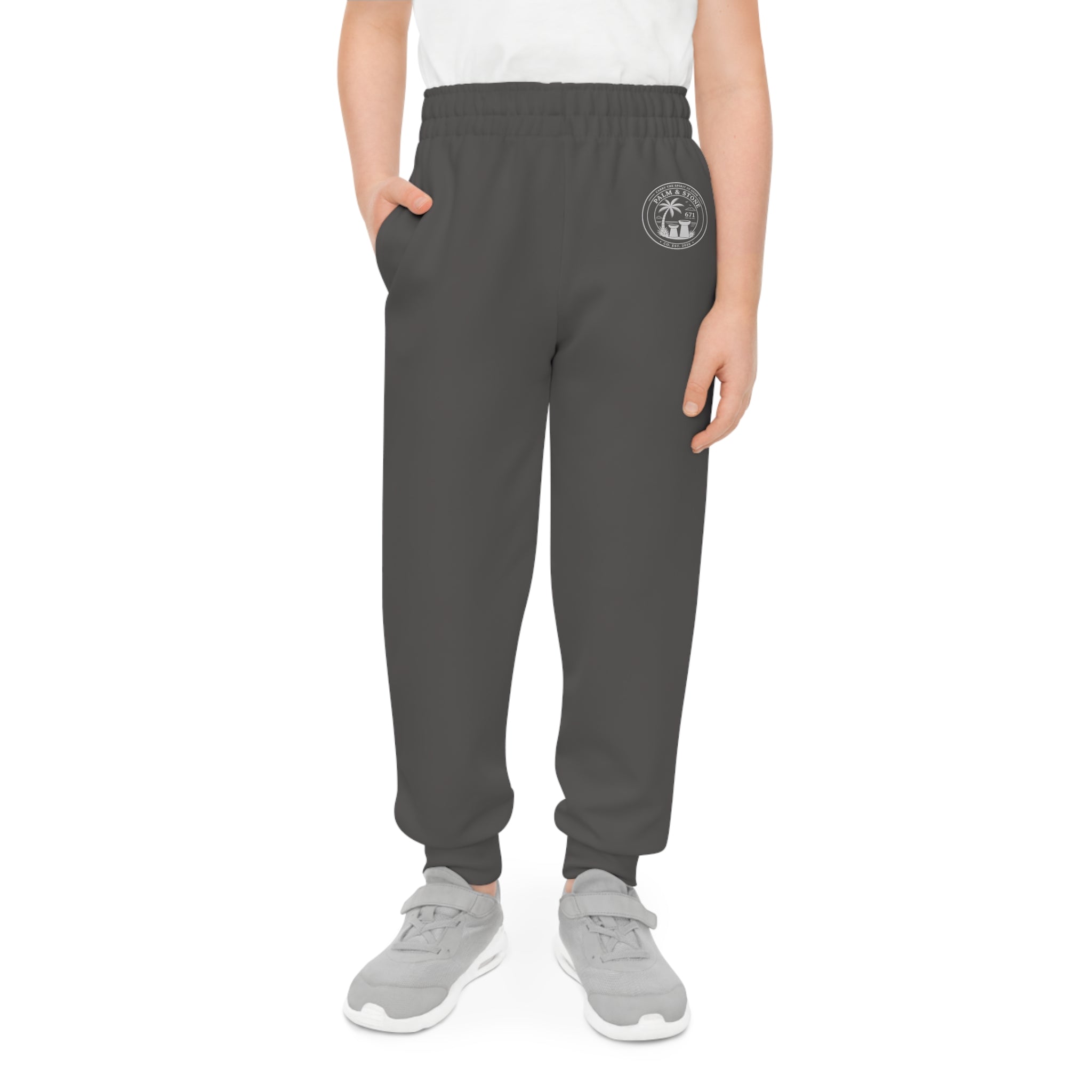 Youth Joggers with Small Crest Logo — Comfortable Kids Athletic Sweatpants